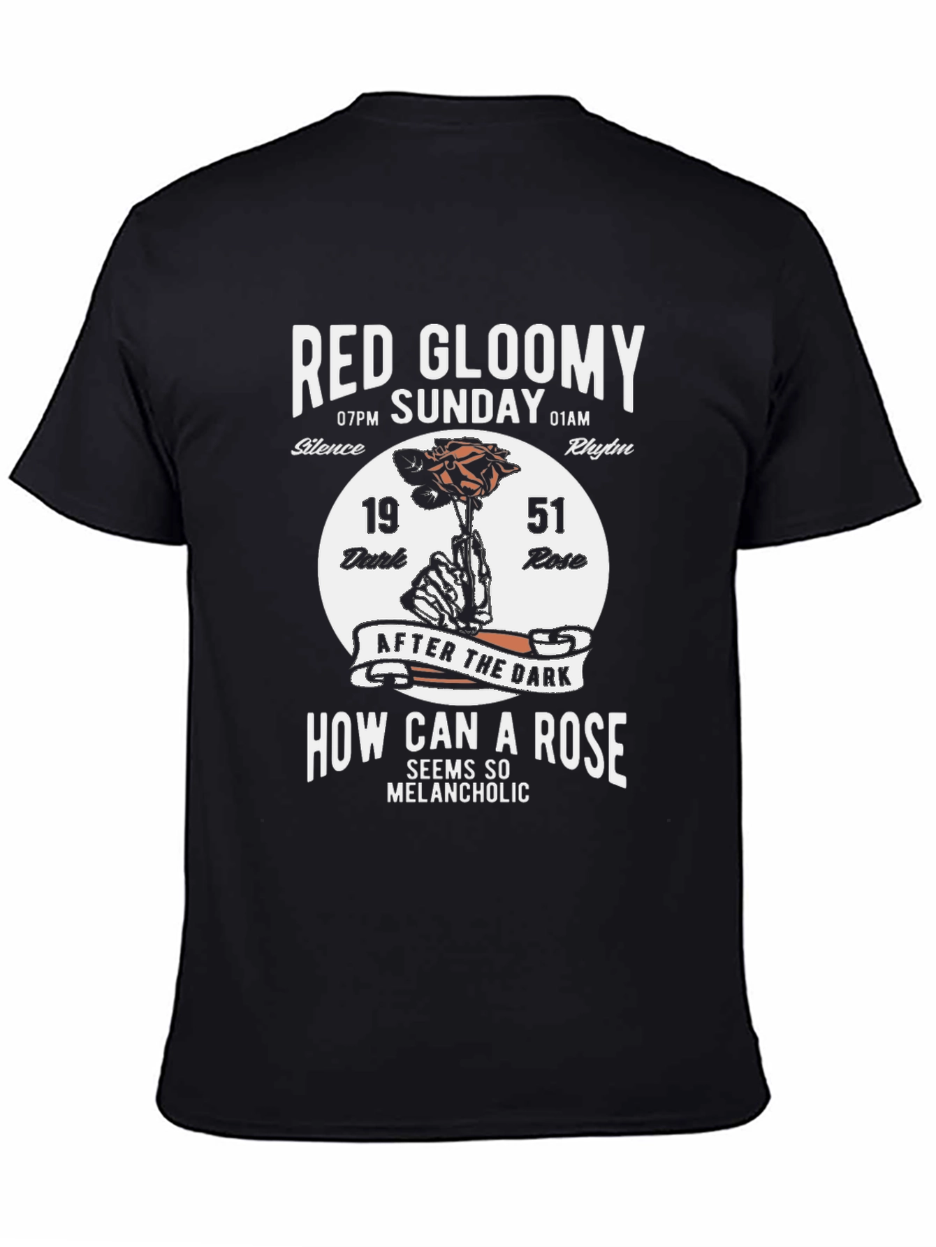 Red Gloomy Sunday Graphic T-Shirt