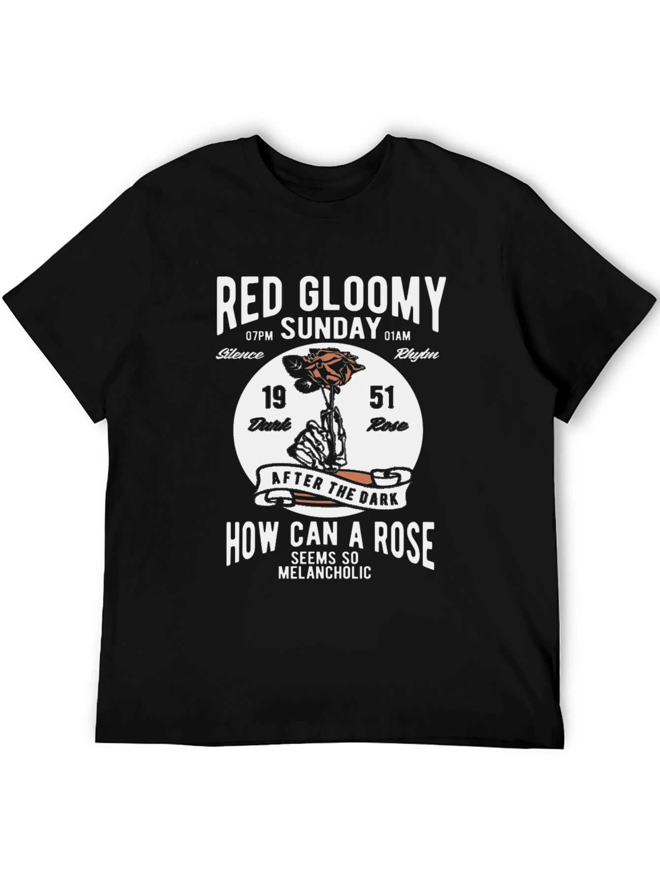 Red Gloomy Sunday Graphic T-Shirt