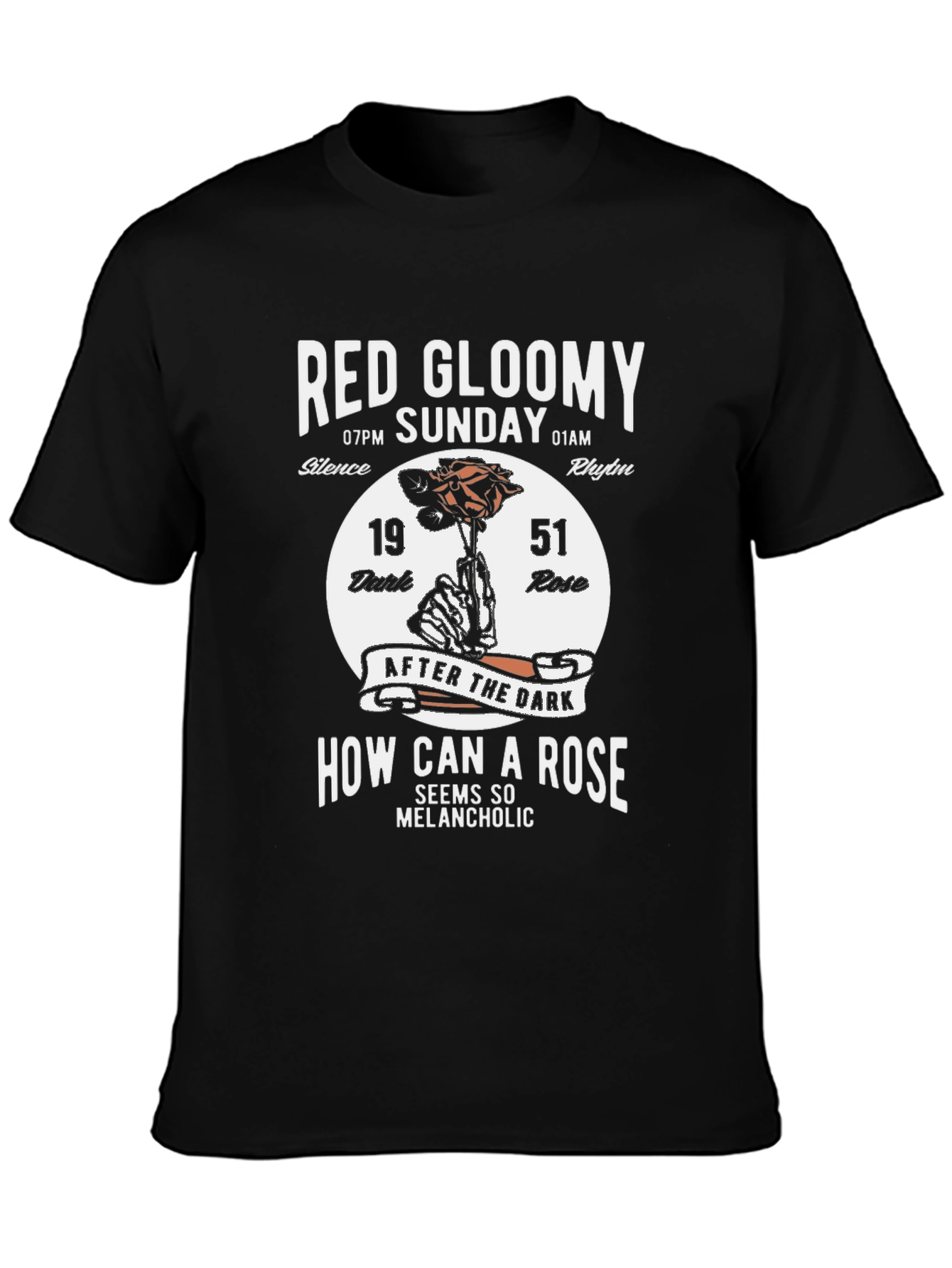 Red Gloomy Sunday Graphic T-Shirt