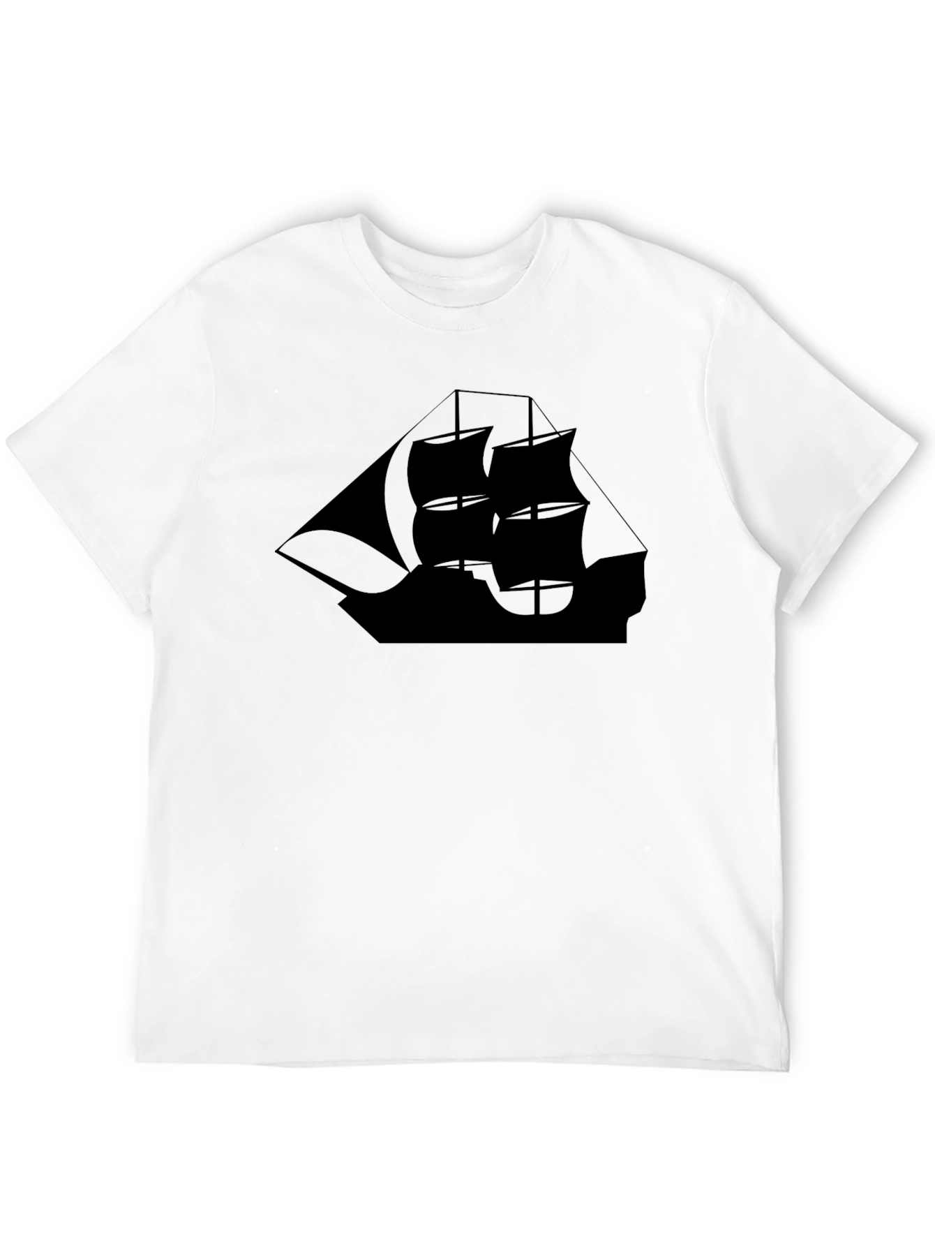 Black Sailboat Graphic T-Shirt