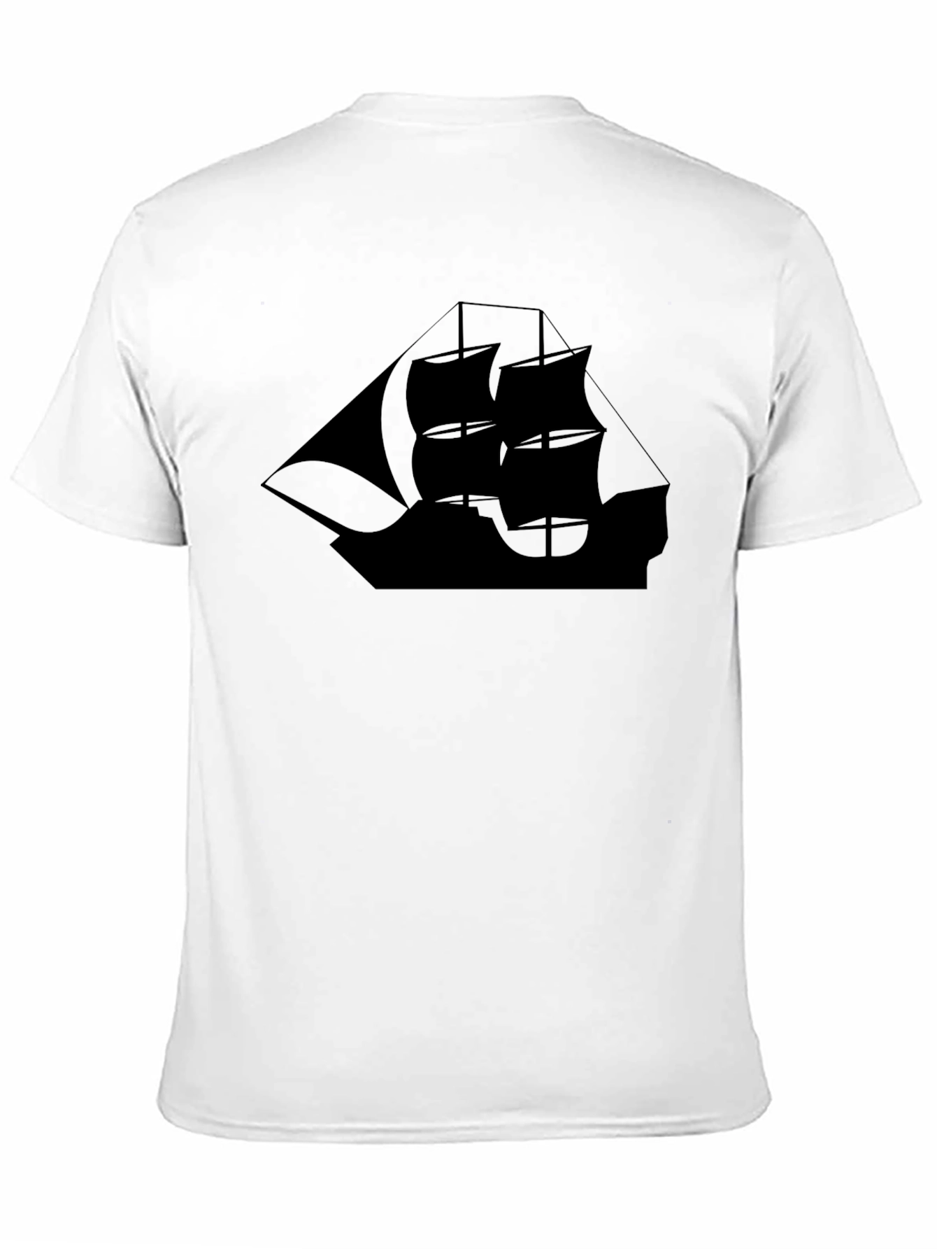 Black Sailboat Graphic T-Shirt