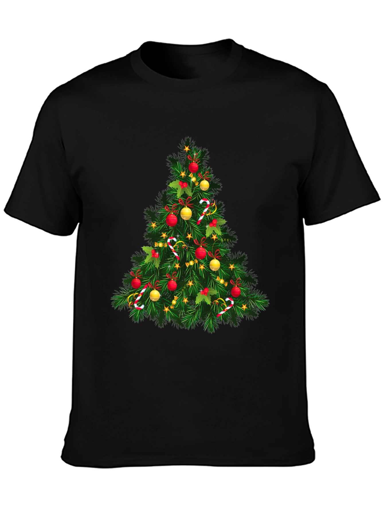Festive Christmas Tree Graphic T-Shirt