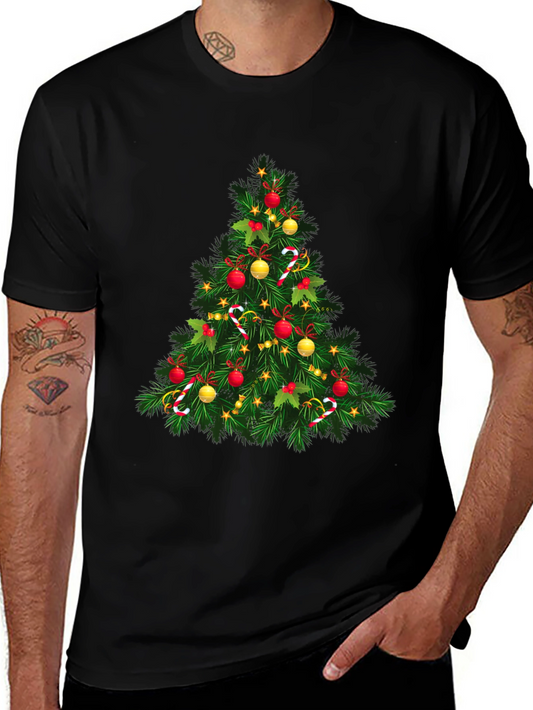 Festive Christmas Tree Graphic T-Shirt
