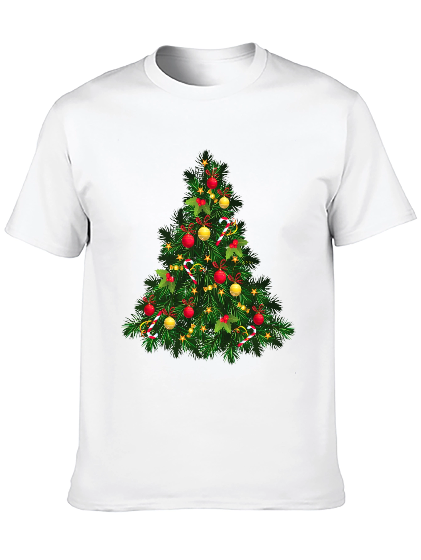 Festive Christmas Tree Graphic T-Shirt