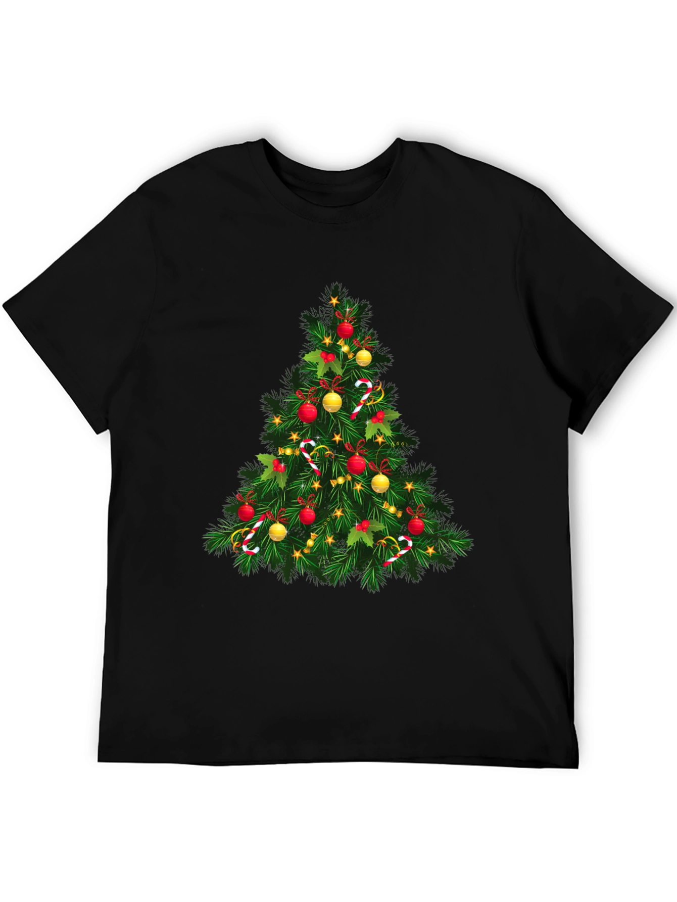 Festive Christmas Tree Graphic T-Shirt