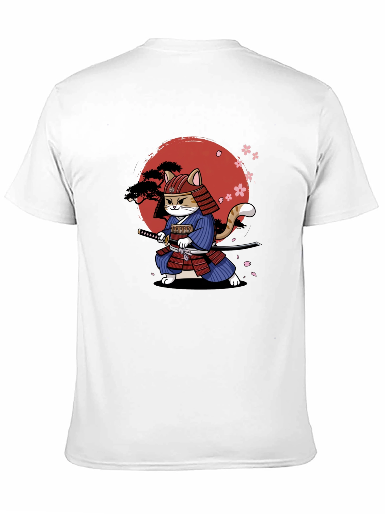 Samurai Cat Graphic T-Shirt