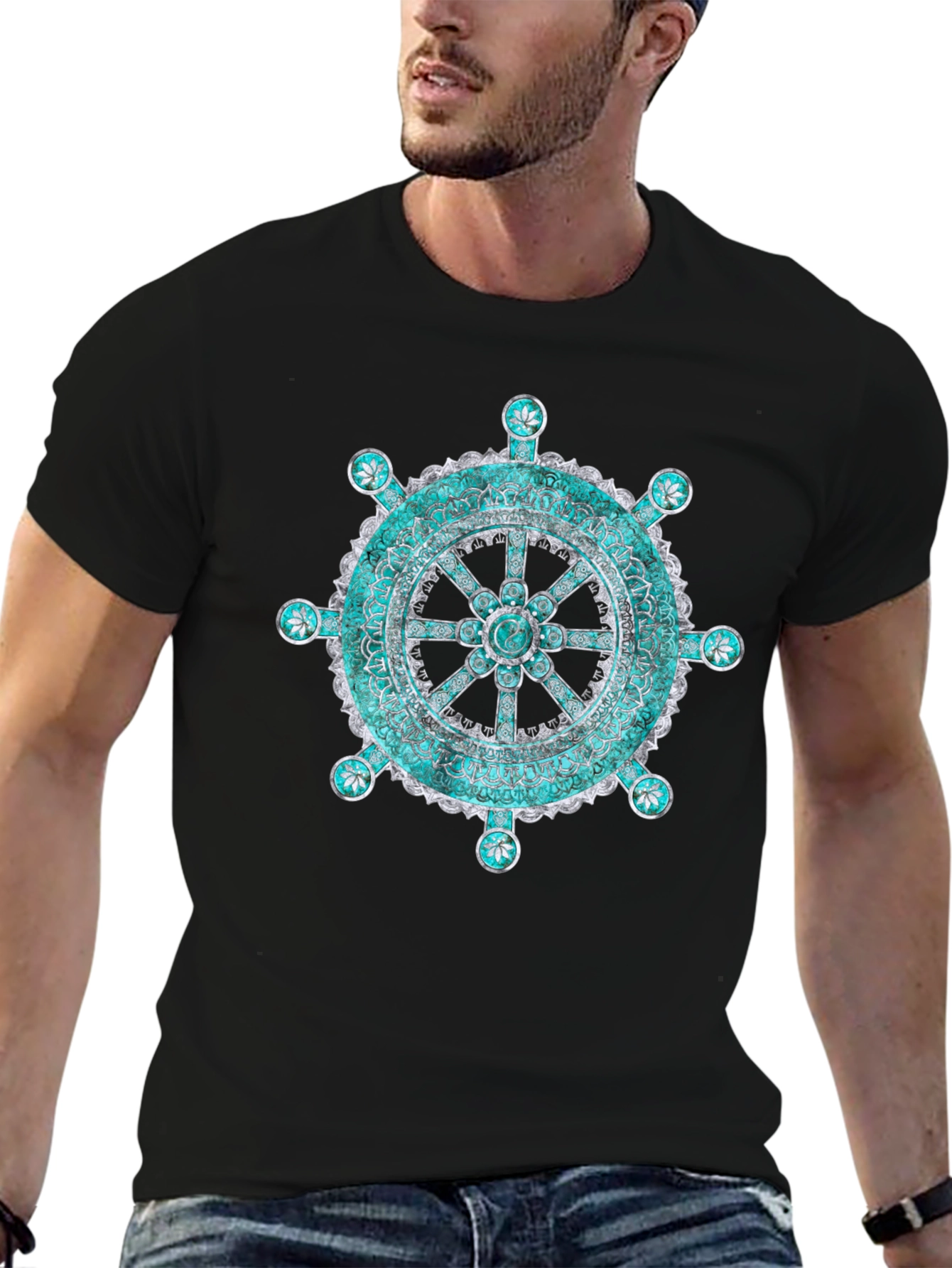 Mandala Wheel Graphic T-Shirt