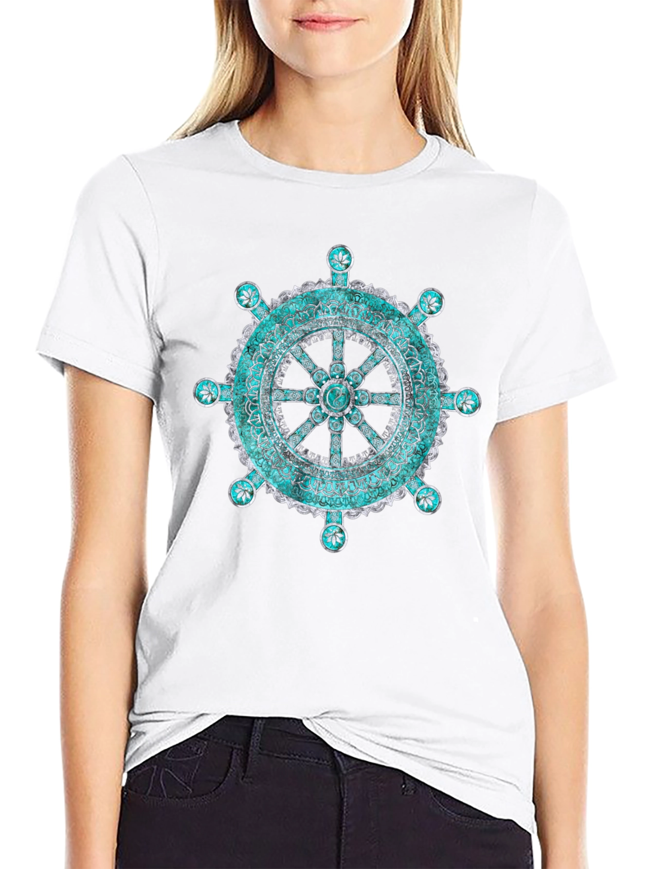 Mandala Wheel Graphic T-Shirt