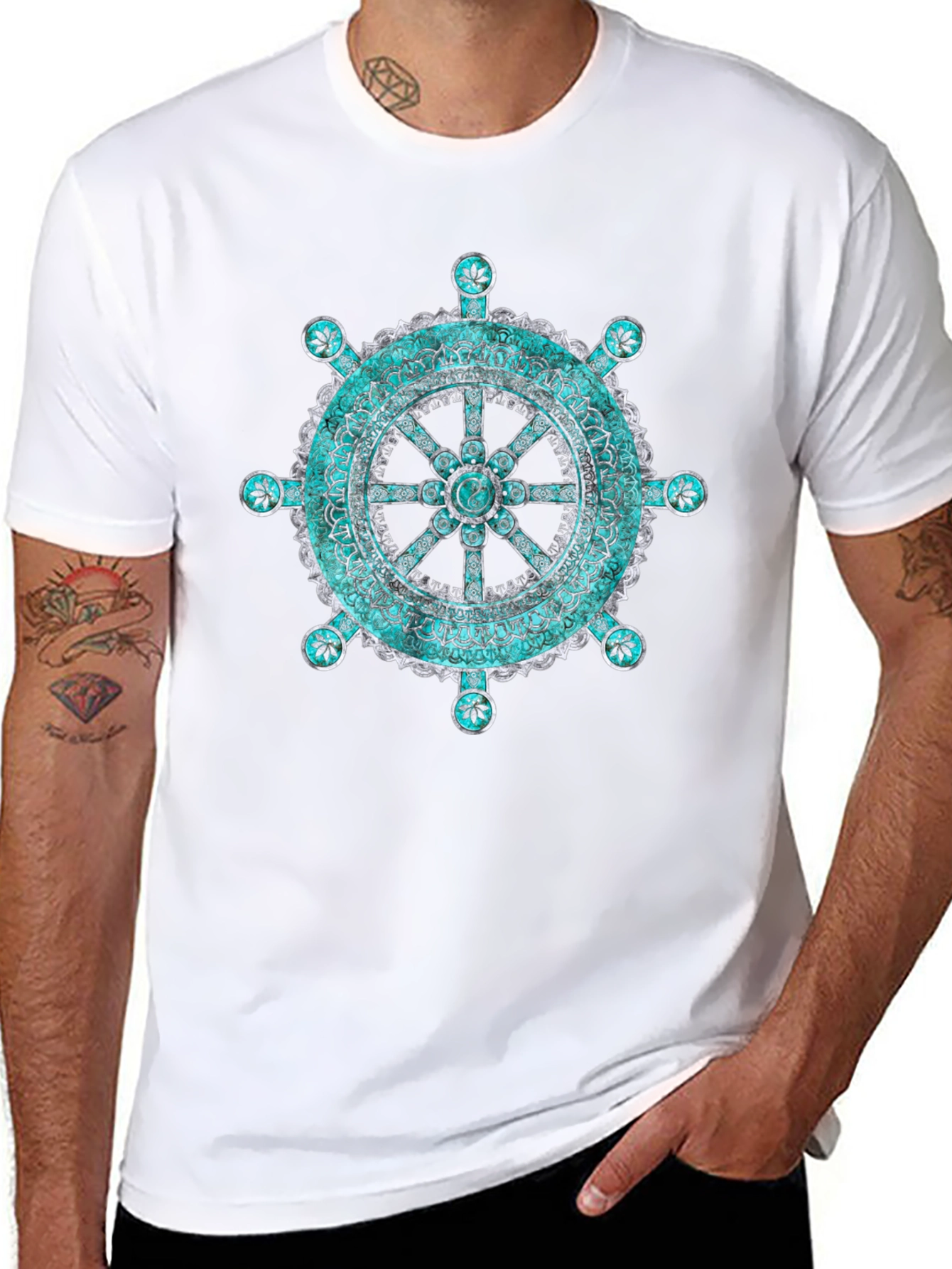 Mandala Wheel Graphic T-Shirt