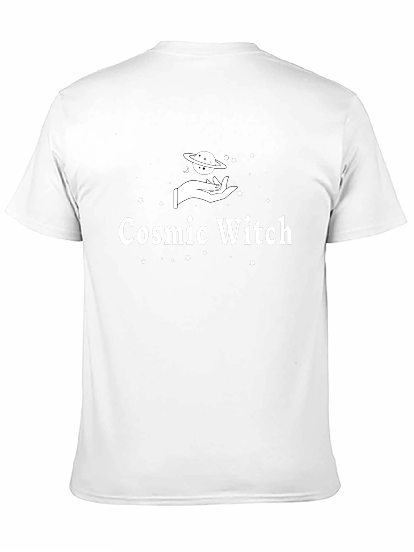 Cosmic Witch Graphic T-Shirt - Celestial Design