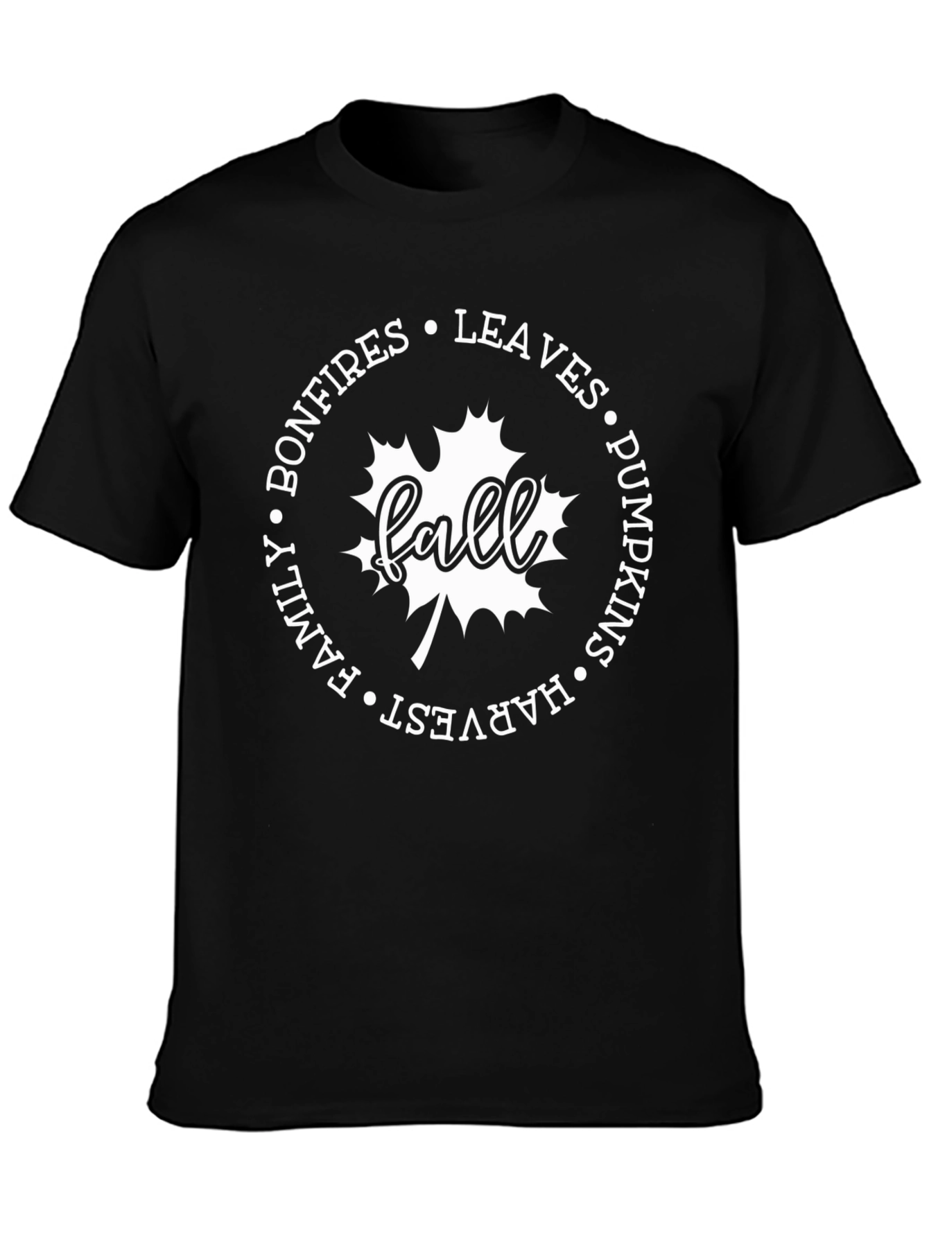 Fall Harvest Bonfire Tee - Autumn Leaves