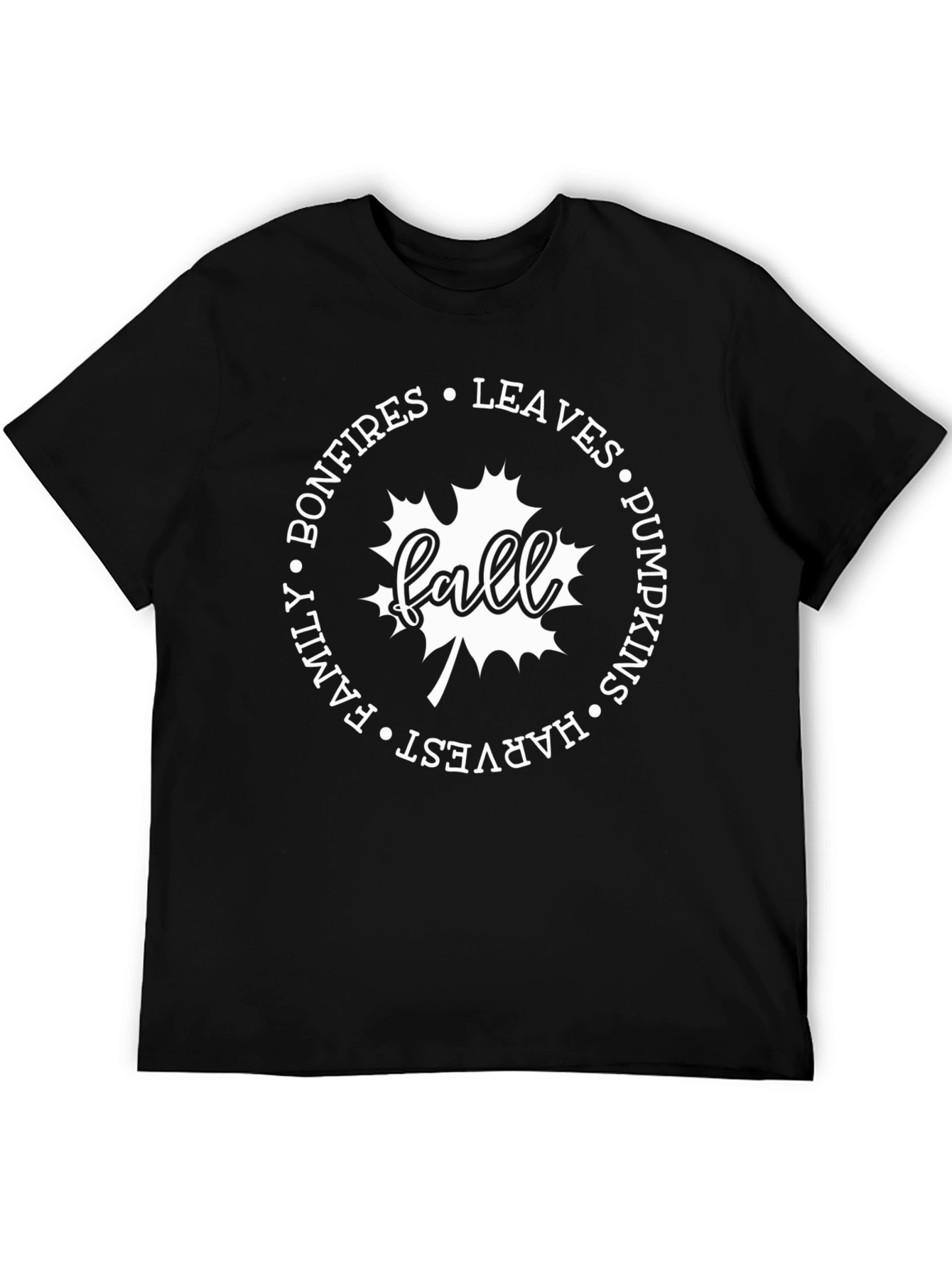 Fall Harvest Bonfire Tee - Autumn Leaves