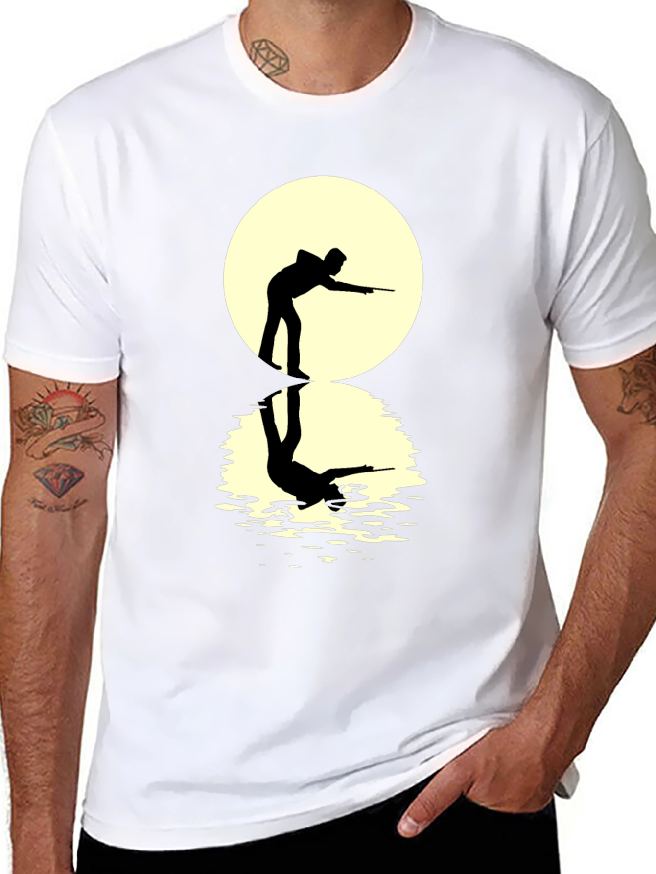 Pool Player Silhouette Tee - Unique Design