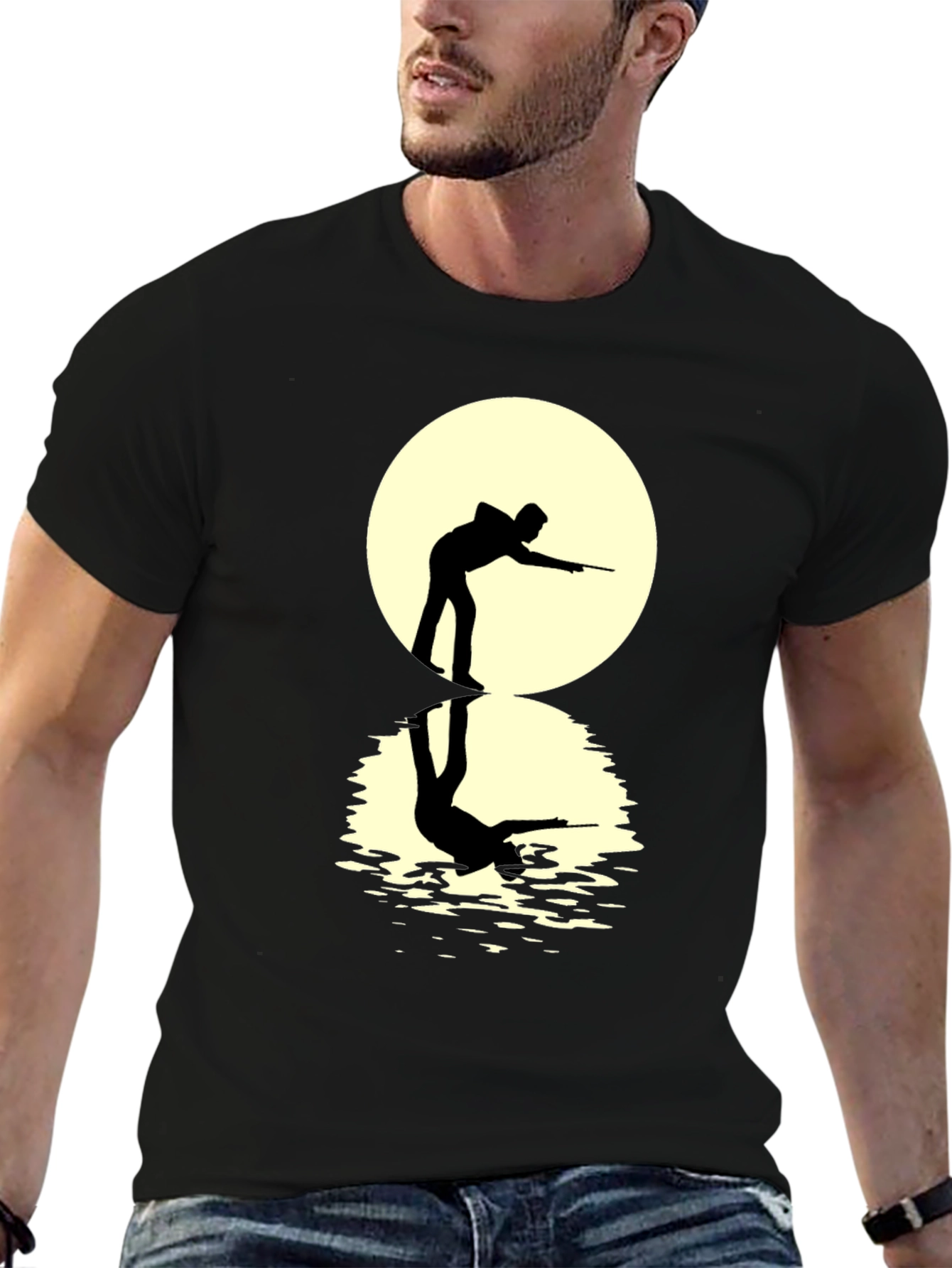 Pool Player Silhouette Tee - Unique Design