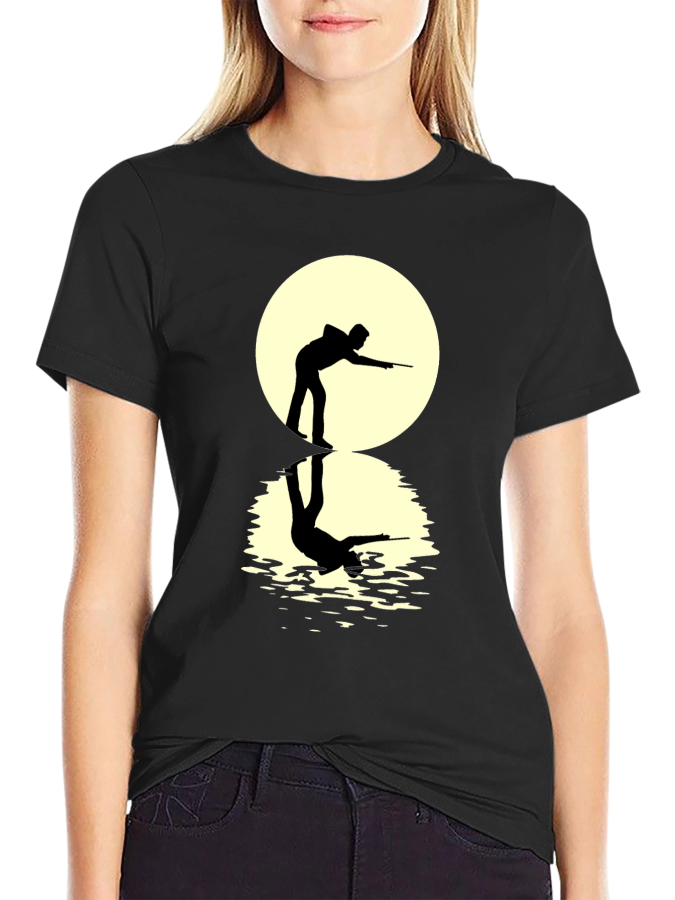 Pool Player Silhouette Tee - Unique Design