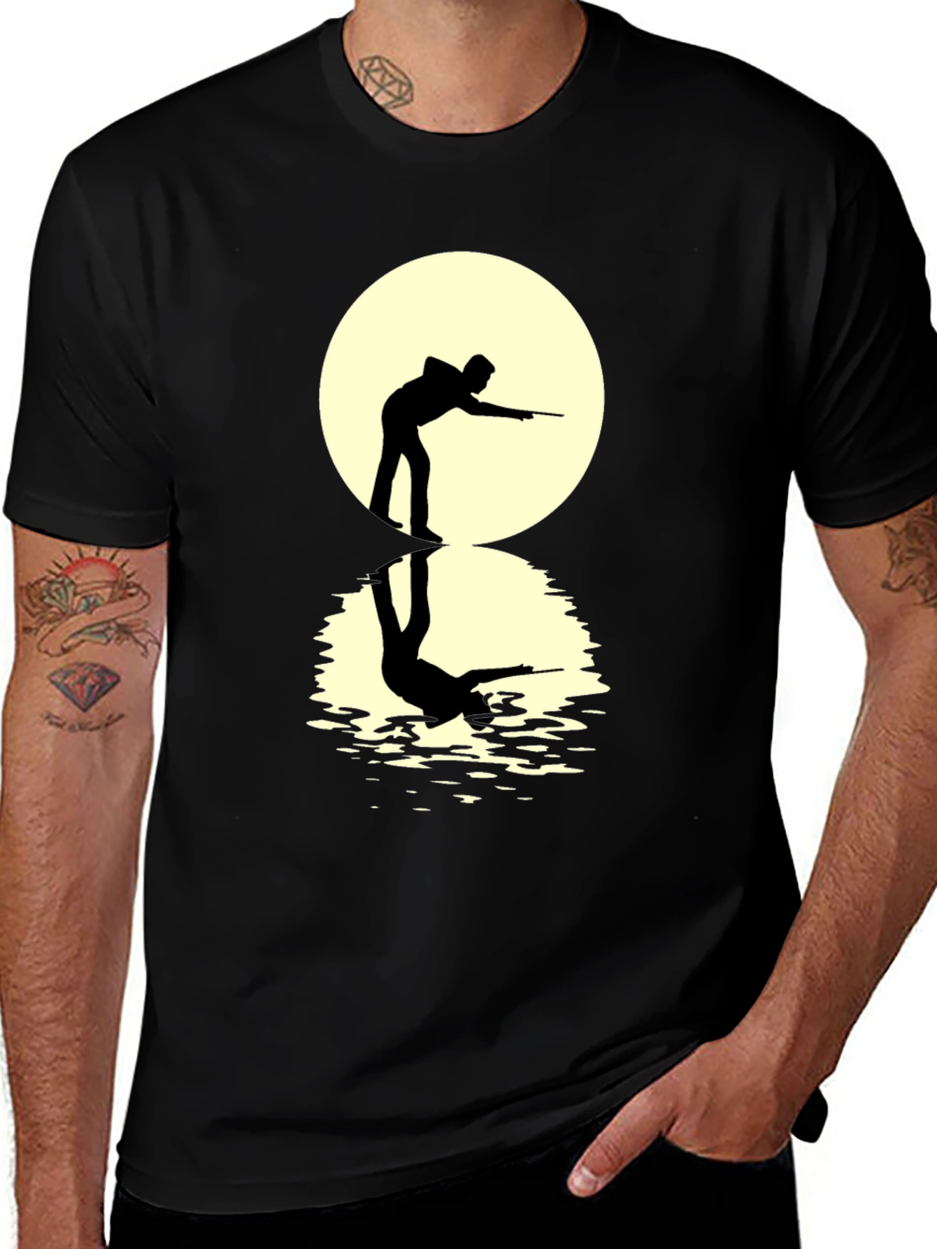 Pool Player Silhouette Tee - Unique Design