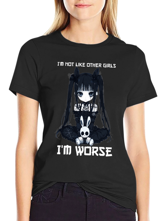 Emo Girl Graphic T-Shirt - Im Not Like Other Girls