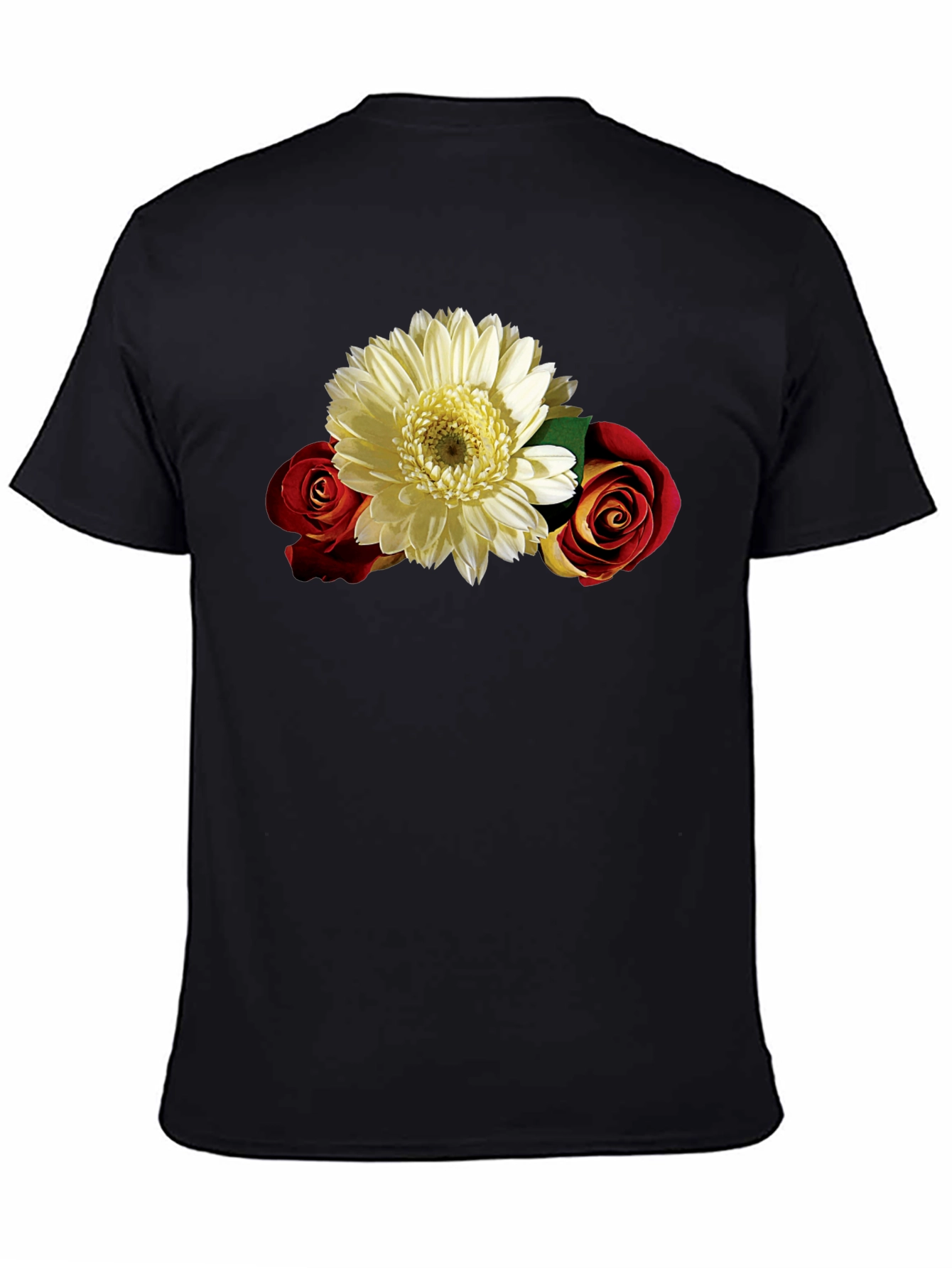 Floral Graphic Tee: Rose & Daisy Design