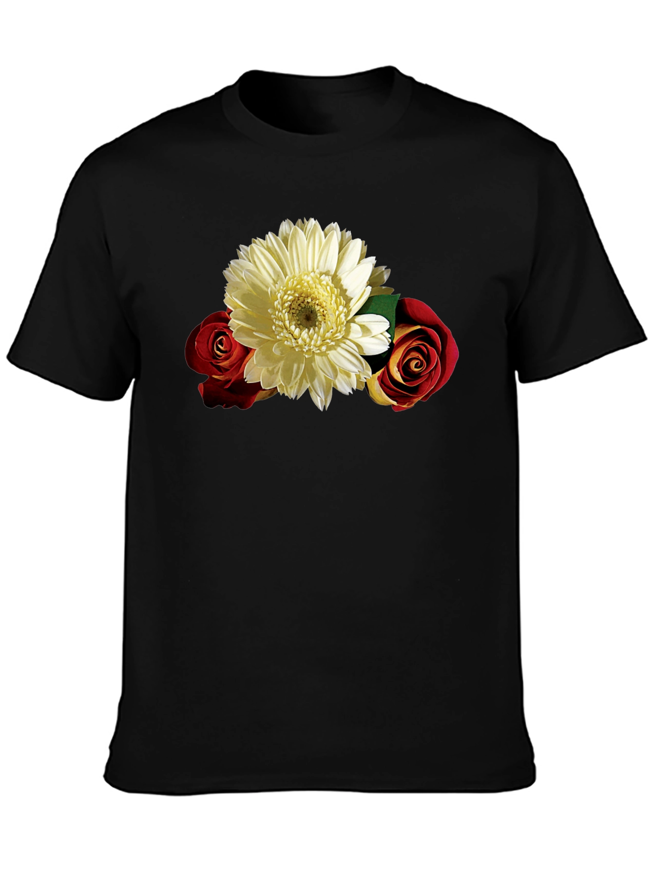 Floral Graphic Tee: Rose & Daisy Design
