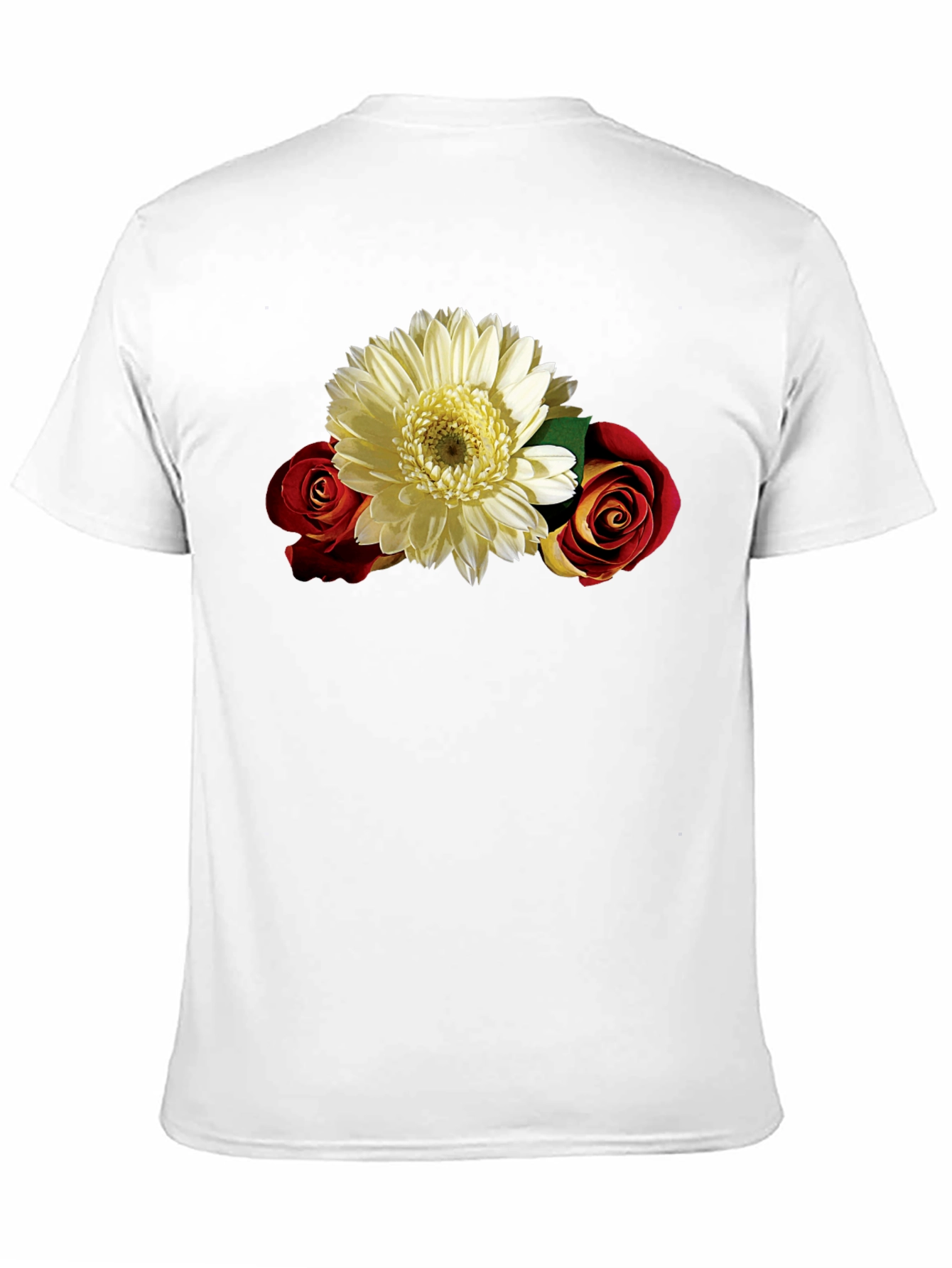 Floral Graphic Tee: Rose & Daisy Design