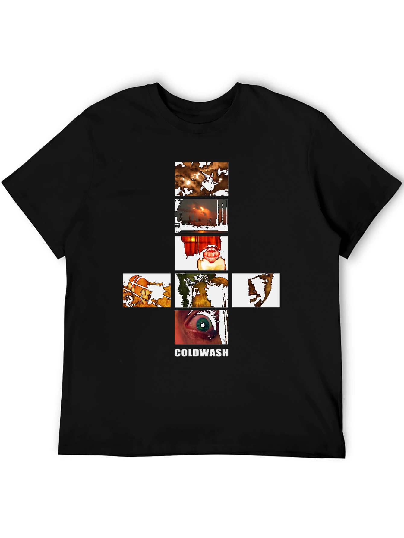 Coldwash Graphic Print Black T-Shirt