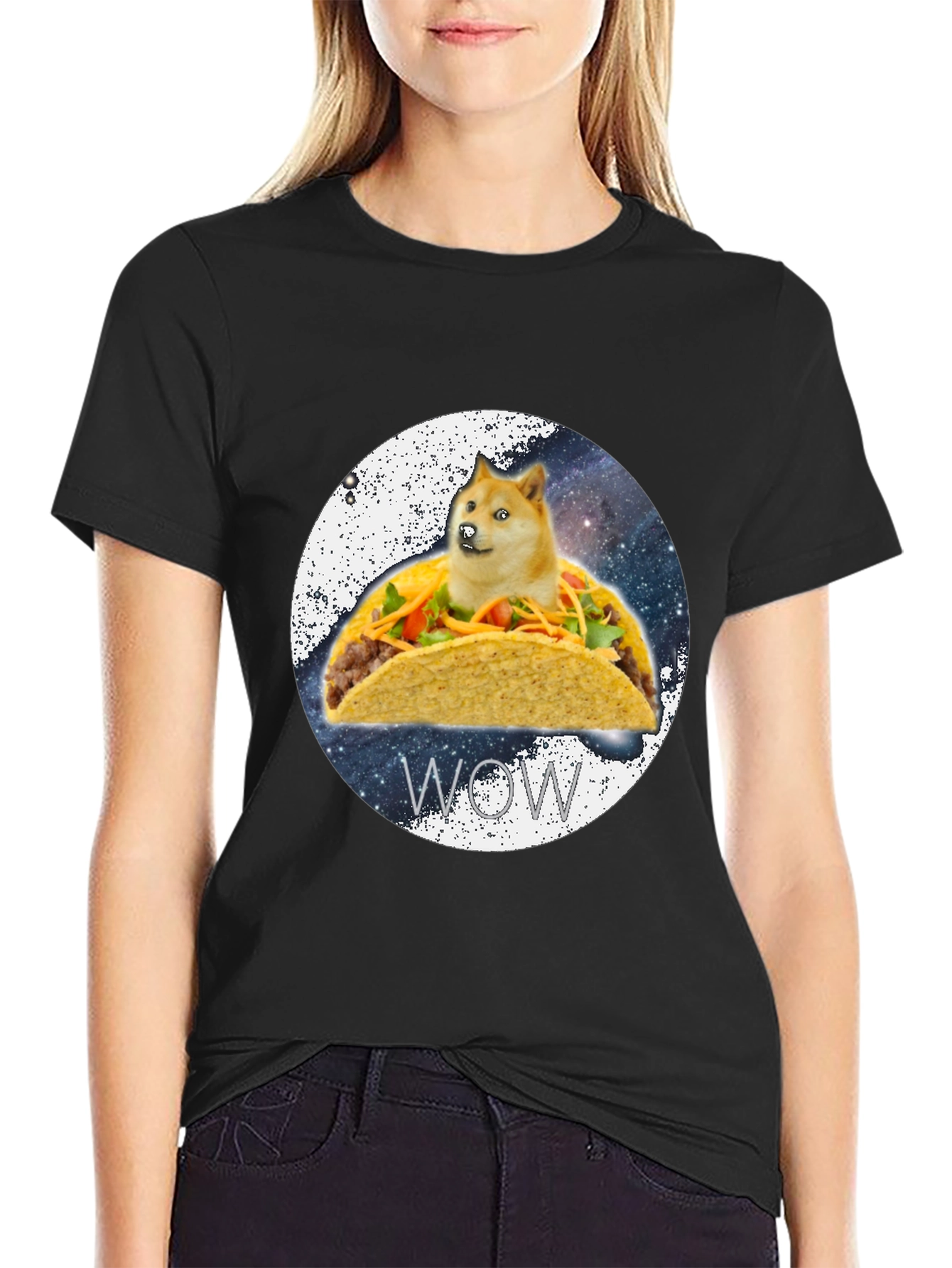 Doge Taco Black T-Shirt - Funny Graphic Tee