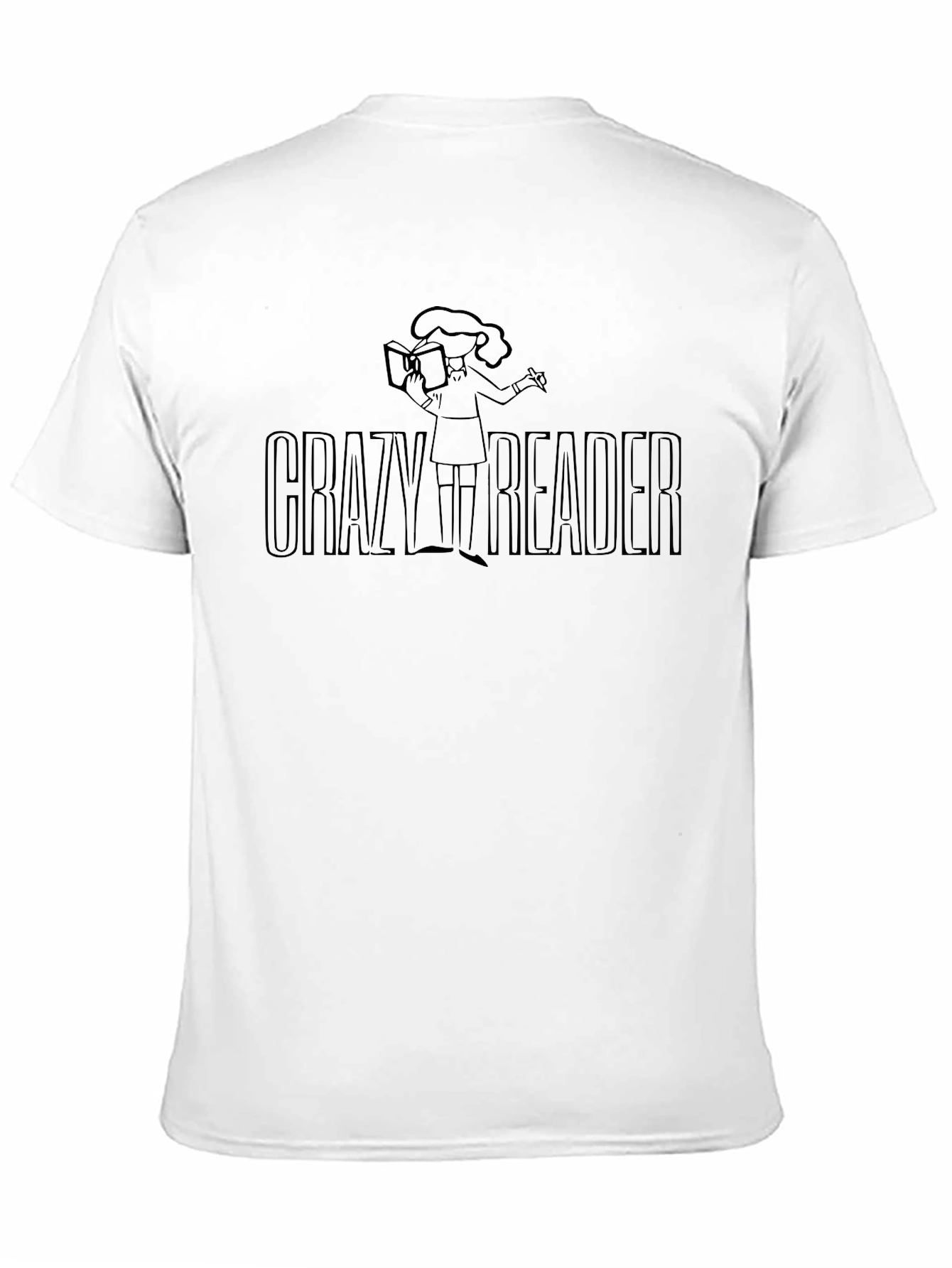 Crazy Reader Black Graphic Tee