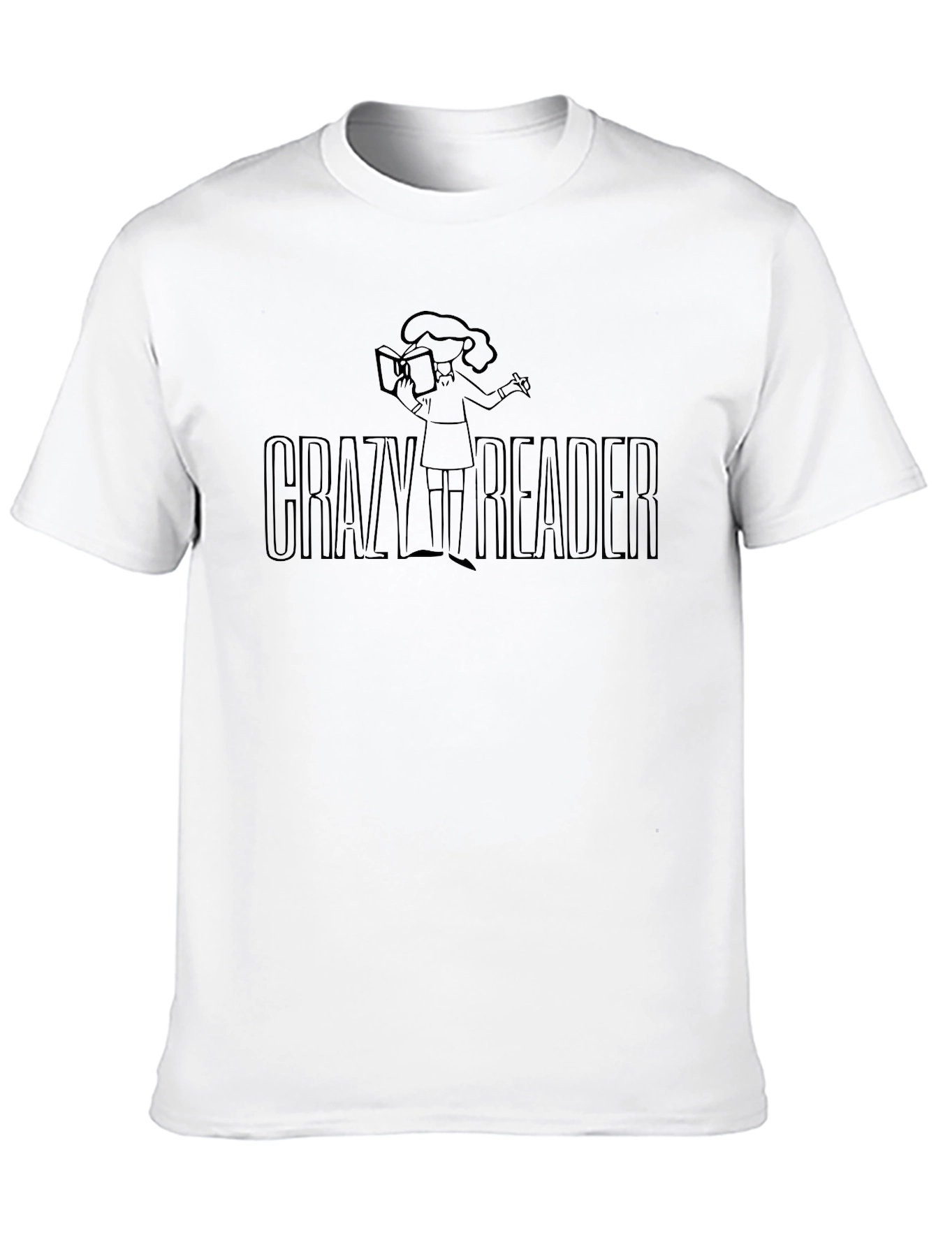 Crazy Reader Black Graphic Tee