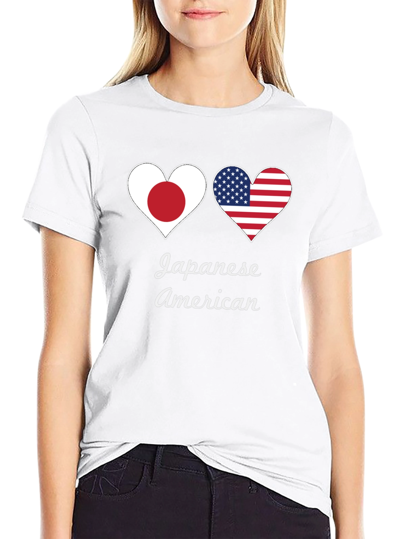 Japanese American Heart Flag T-Shirt