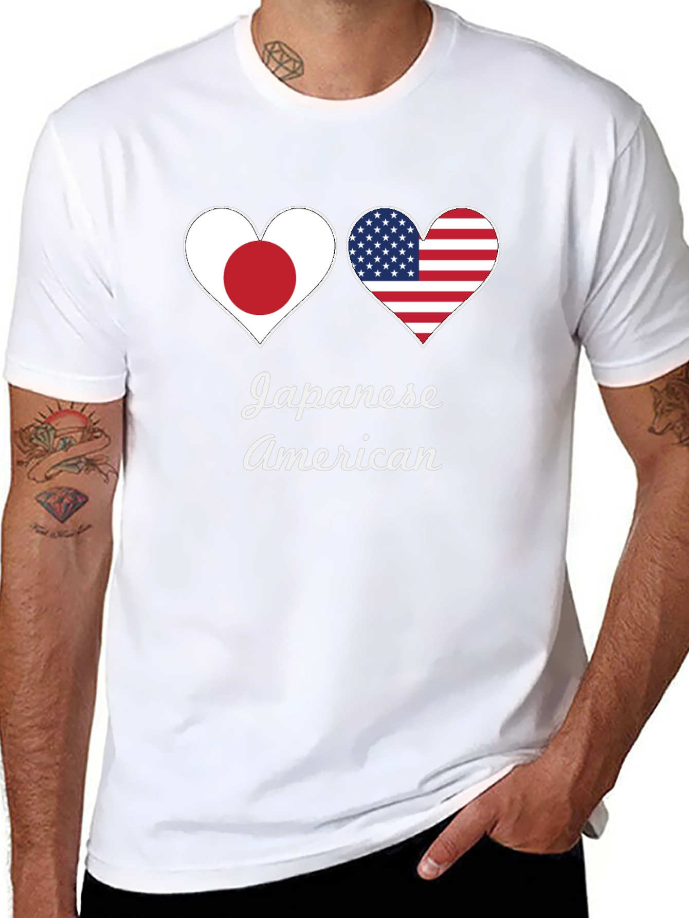 Japanese American Heart Flag T-Shirt