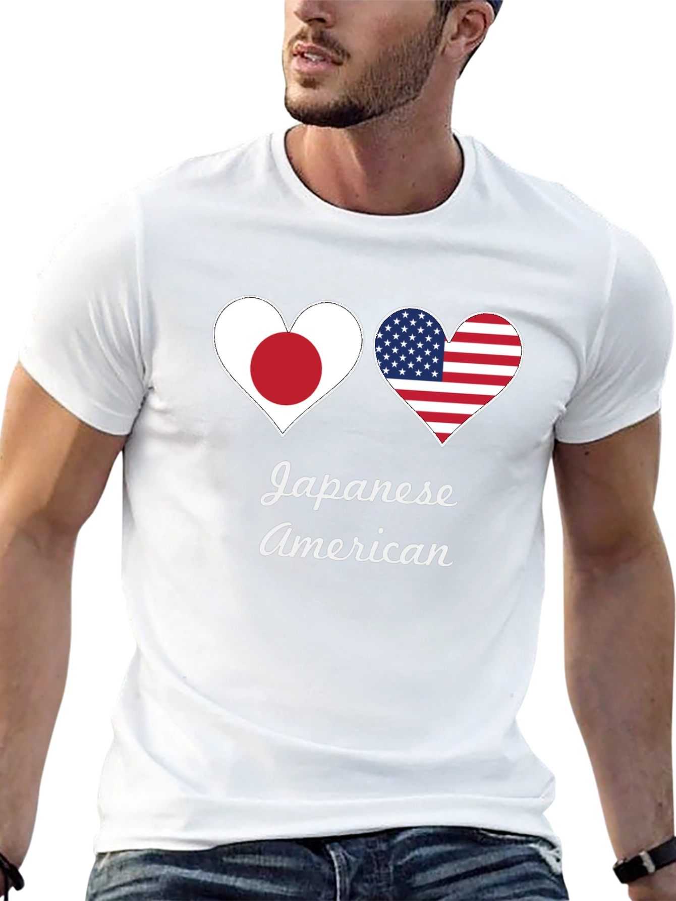 Japanese American Heart Flag T-Shirt