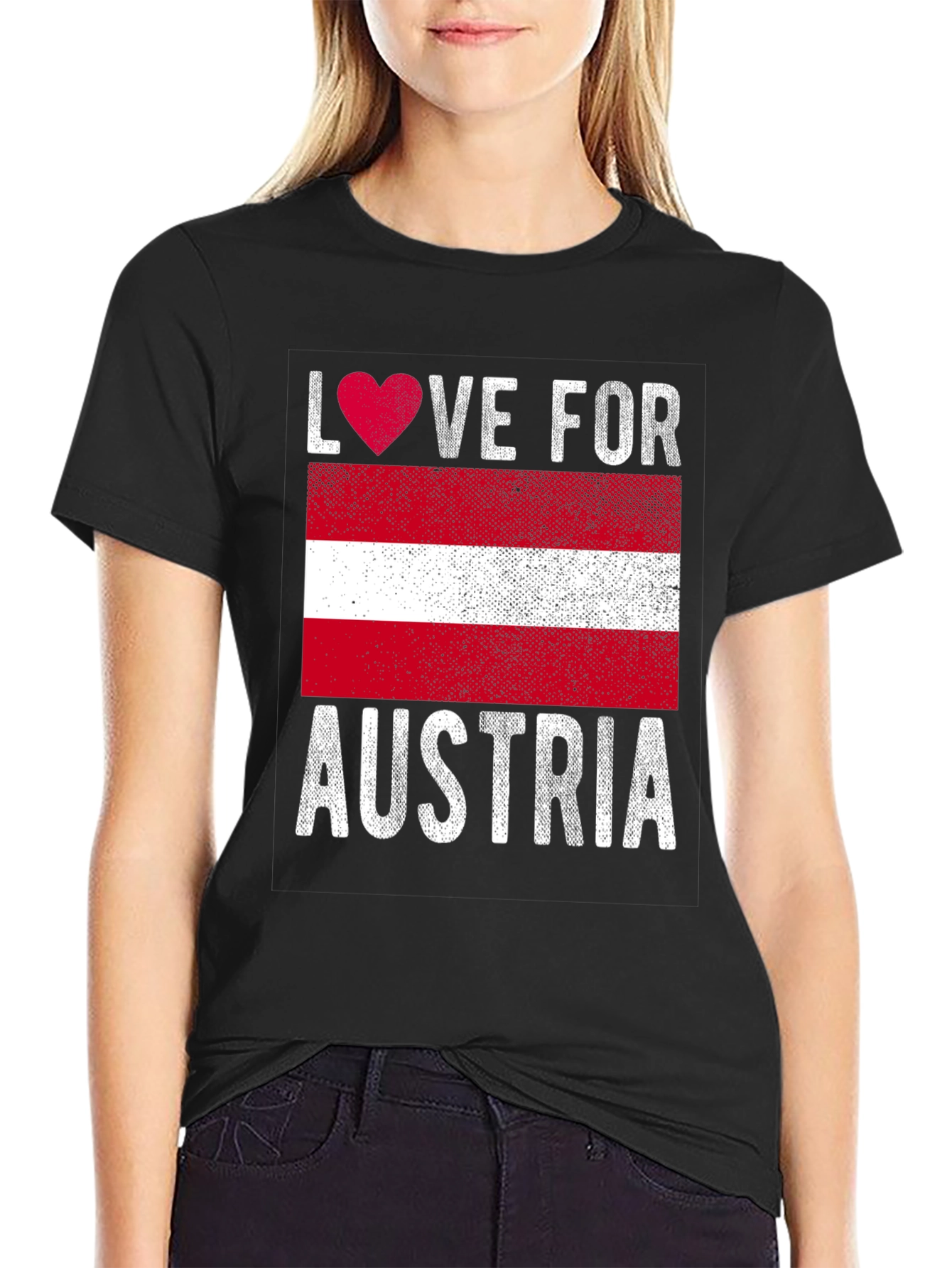 Love for Austria Flag Graphic Tee