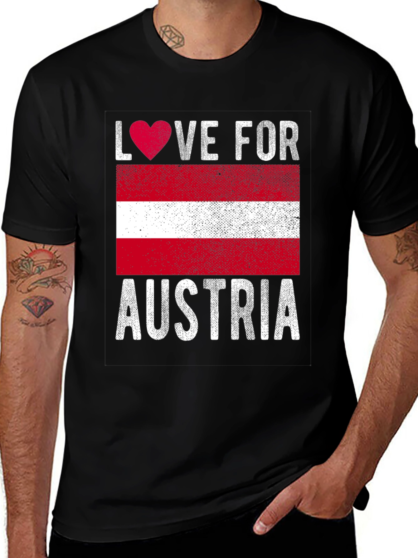Love for Austria Flag Graphic Tee
