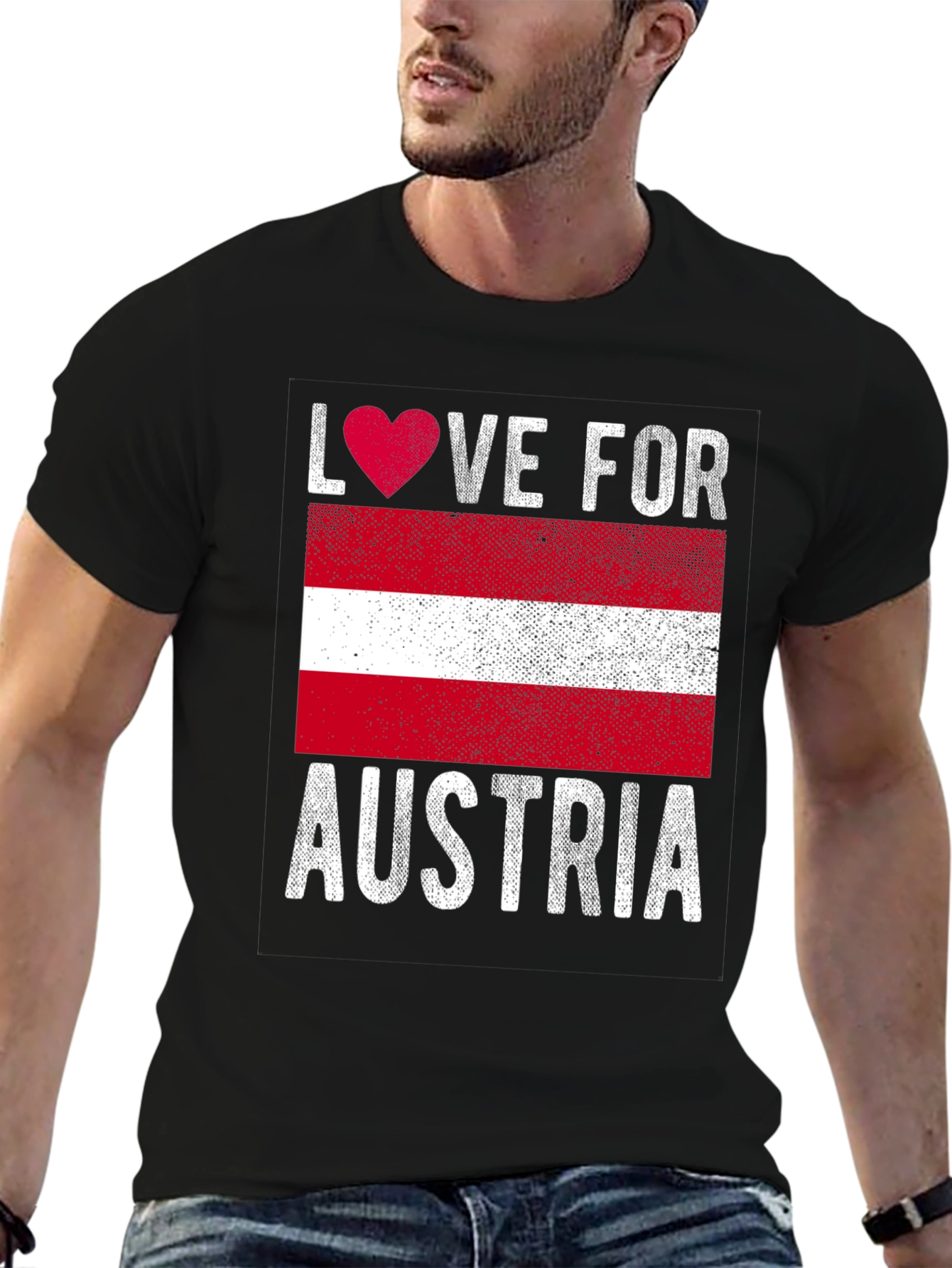 Love for Austria Flag Graphic Tee