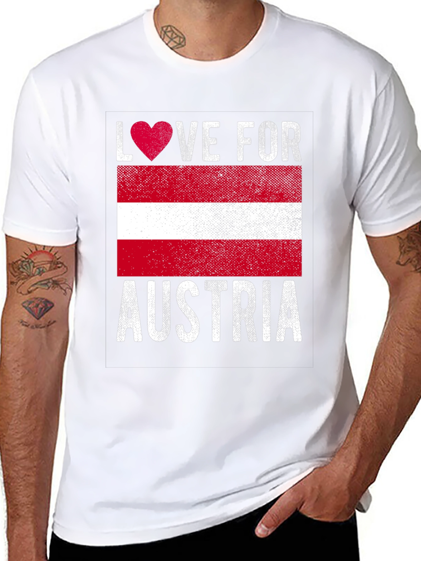 Love for Austria Flag Graphic Tee