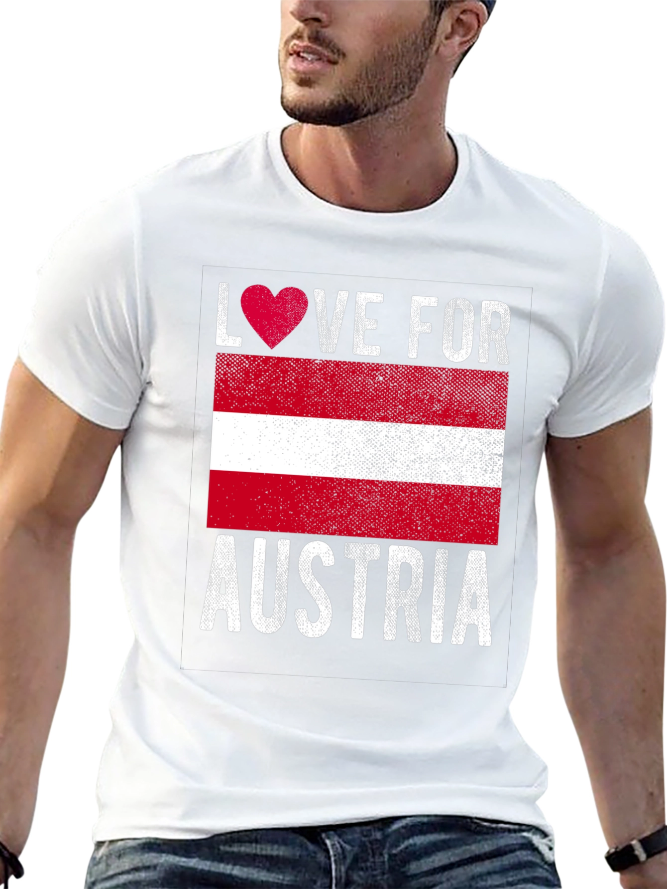 Love for Austria Flag Graphic Tee