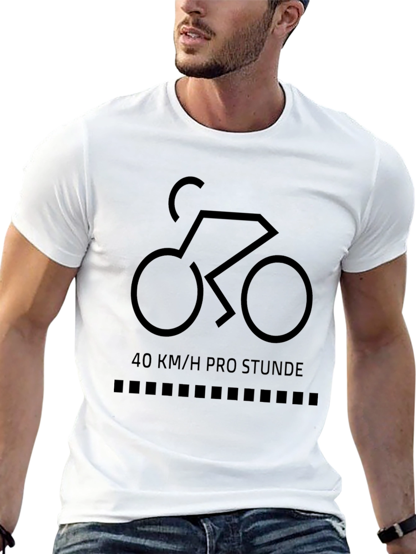 Cycling Enthusiast Tee: 40 KM/H Pro Stunde