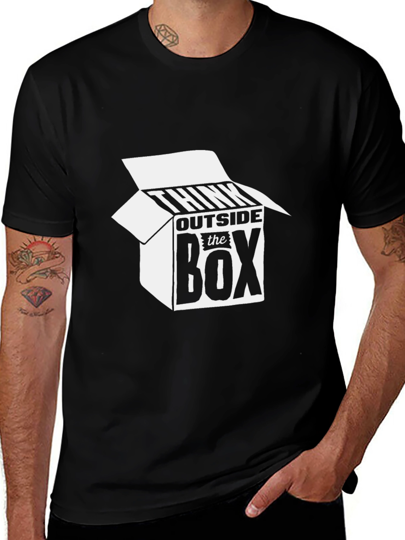 Think Outside the Box Graphic T-Shirt