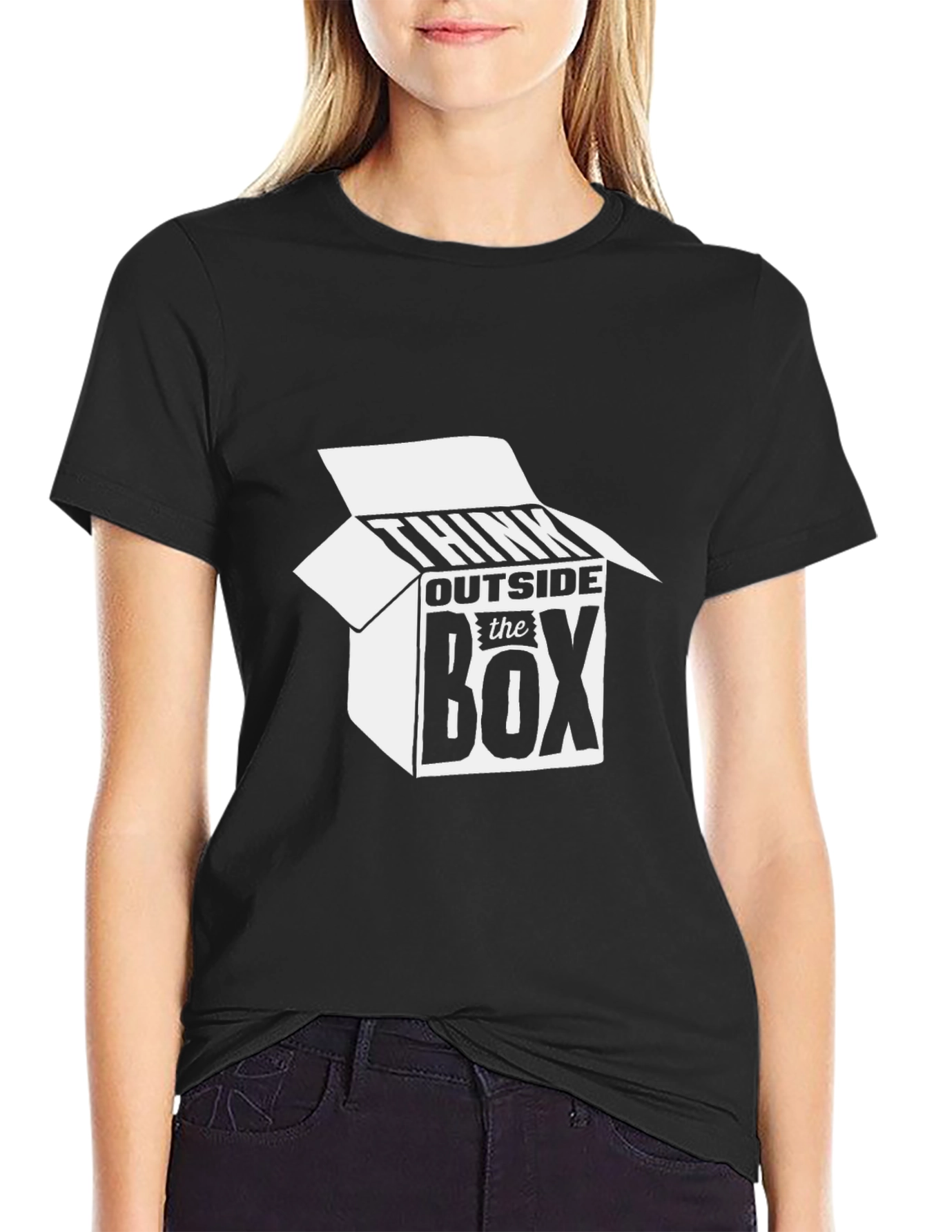 Think Outside the Box Graphic T-Shirt