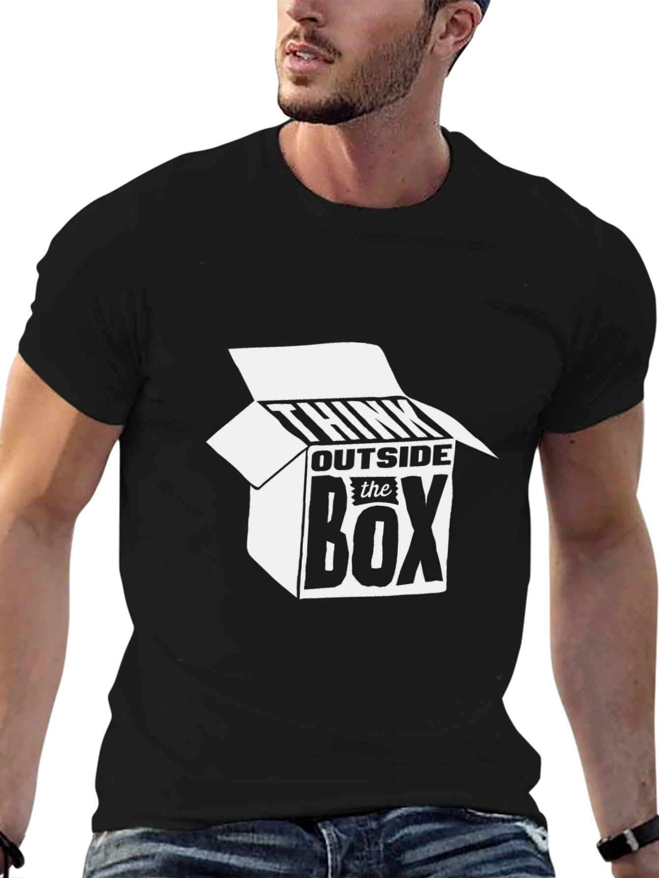 Think Outside the Box Graphic T-Shirt