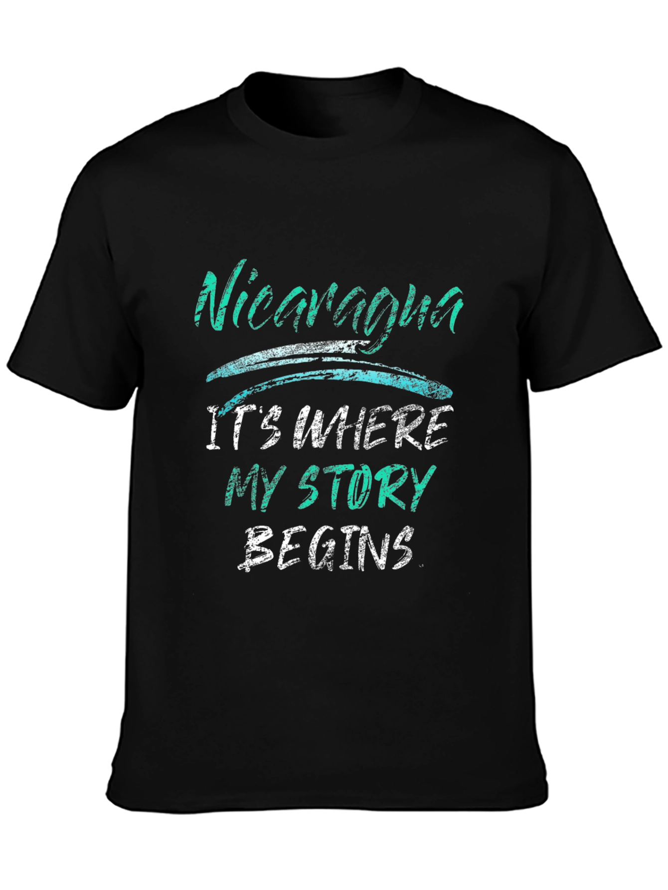 Nicaragua Story Begins Black T-Shirt