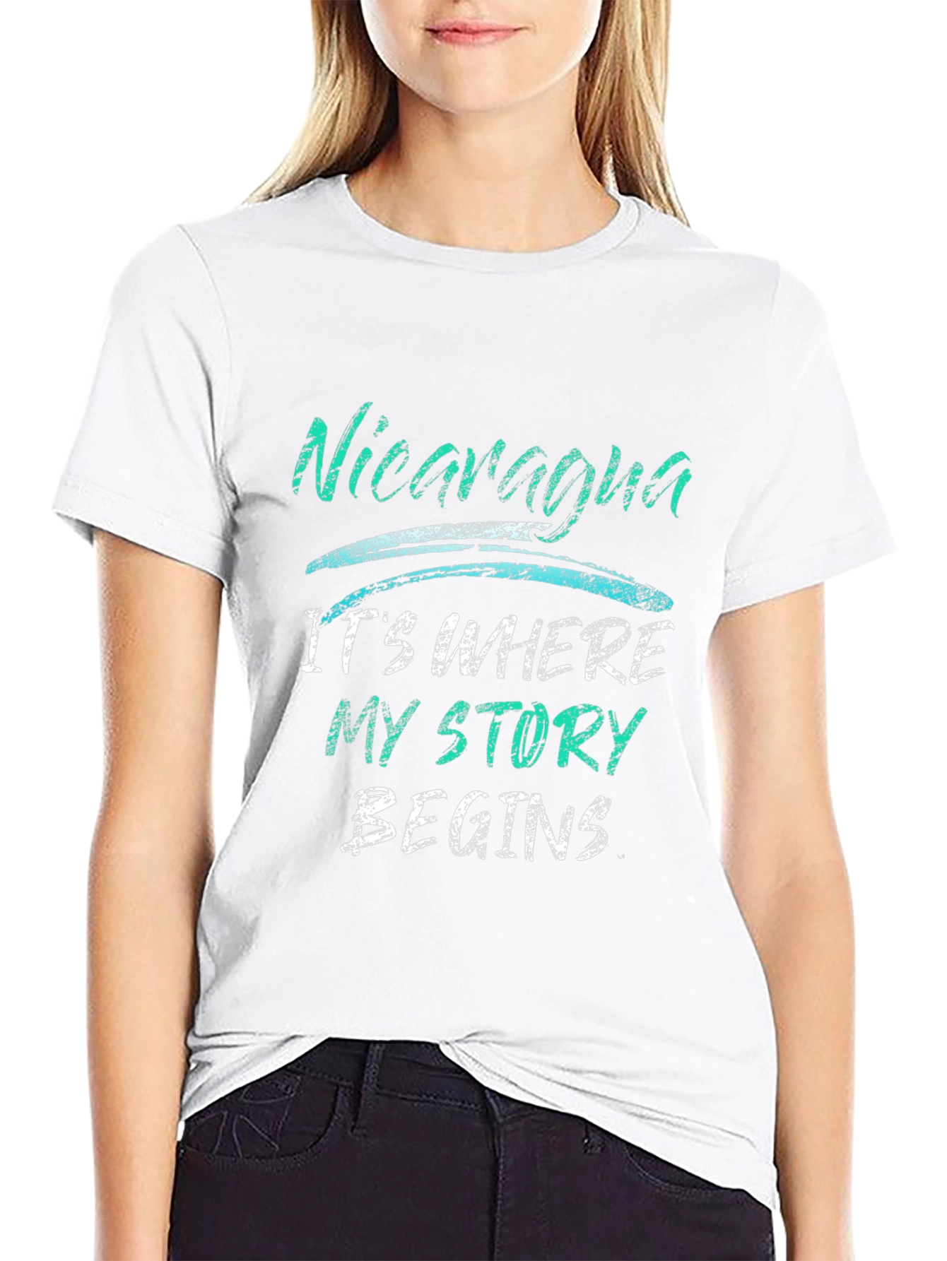 Nicaragua Story Begins Black T-Shirt