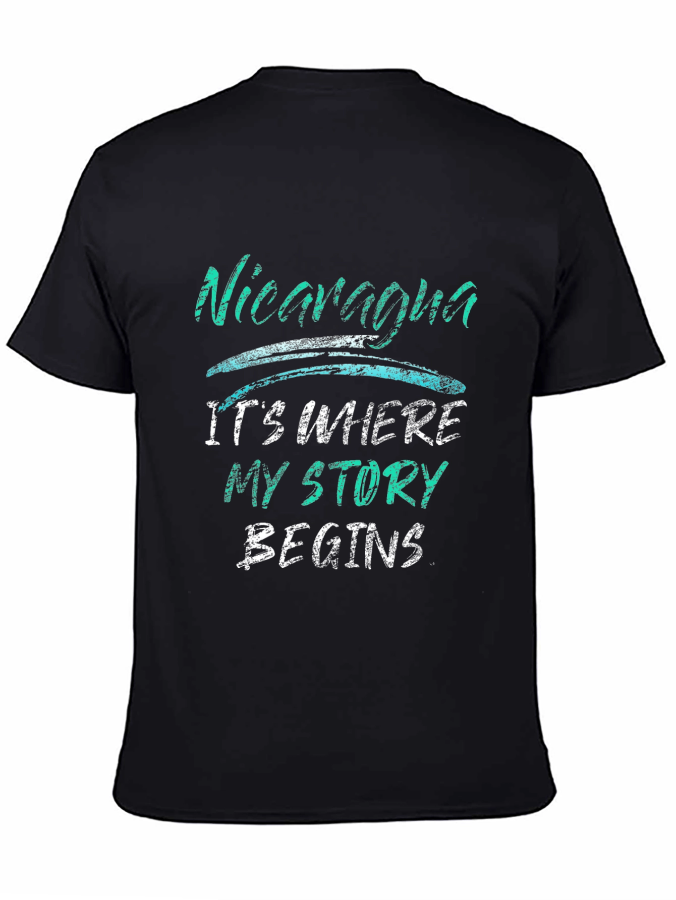 Nicaragua Story Begins Black T-Shirt
