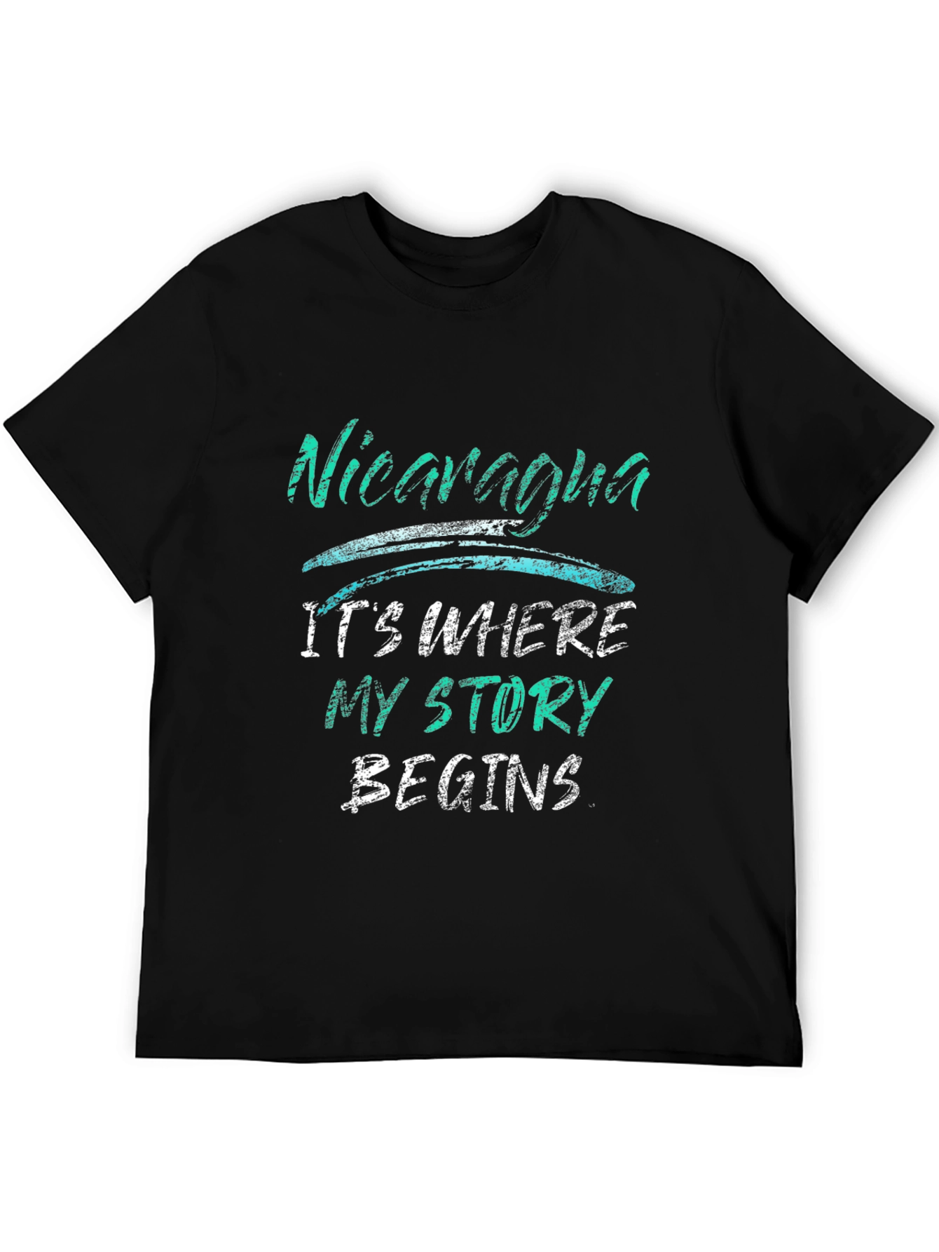 Nicaragua Story Begins Black T-Shirt