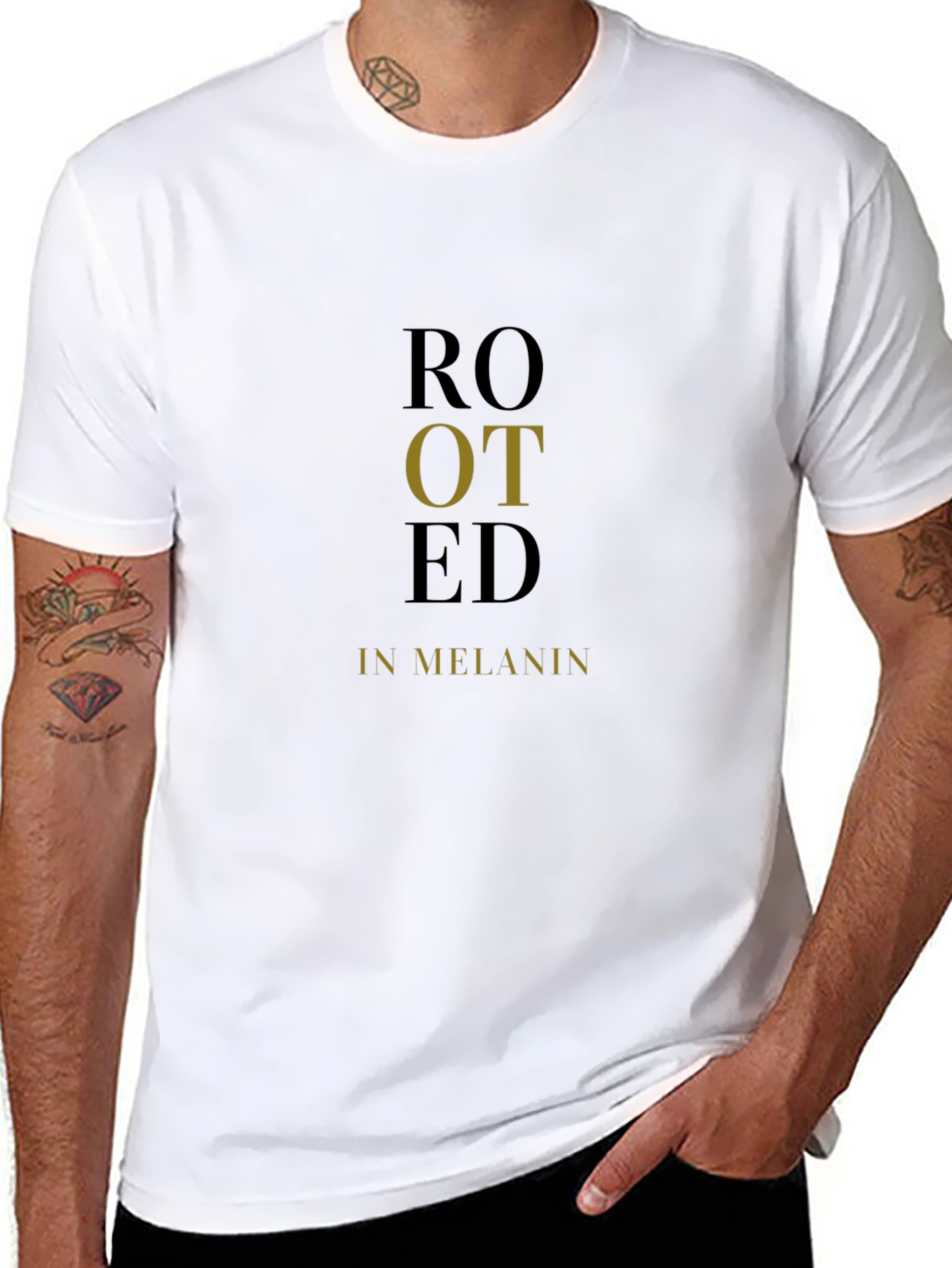 Rooted in Melanin Black Graphic Tee