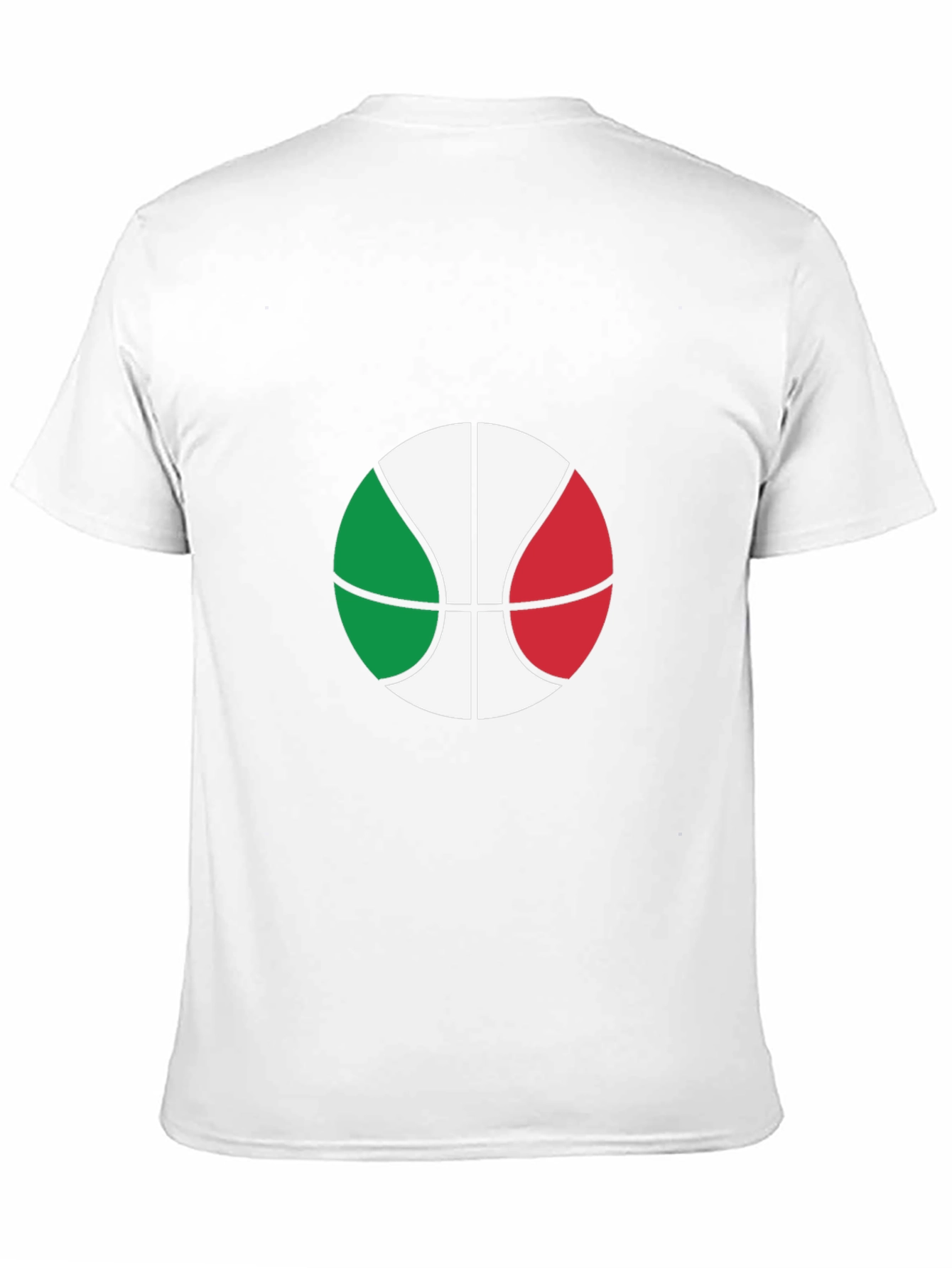 Italian Flag Basketball Graphic Tee - Black Cotton T-Shirt