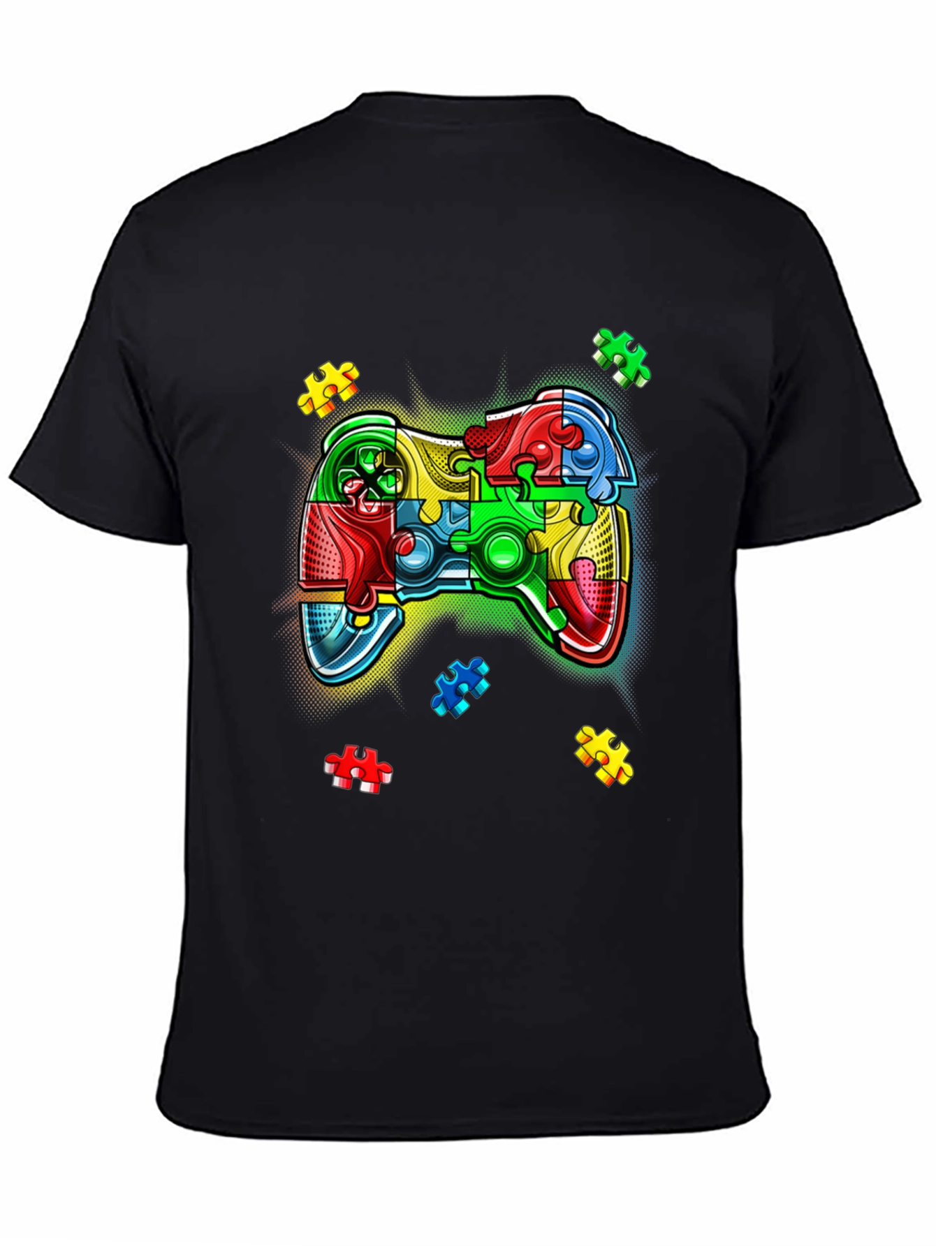 Puzzle Piece Game Controller Autism Awareness T-Shirt