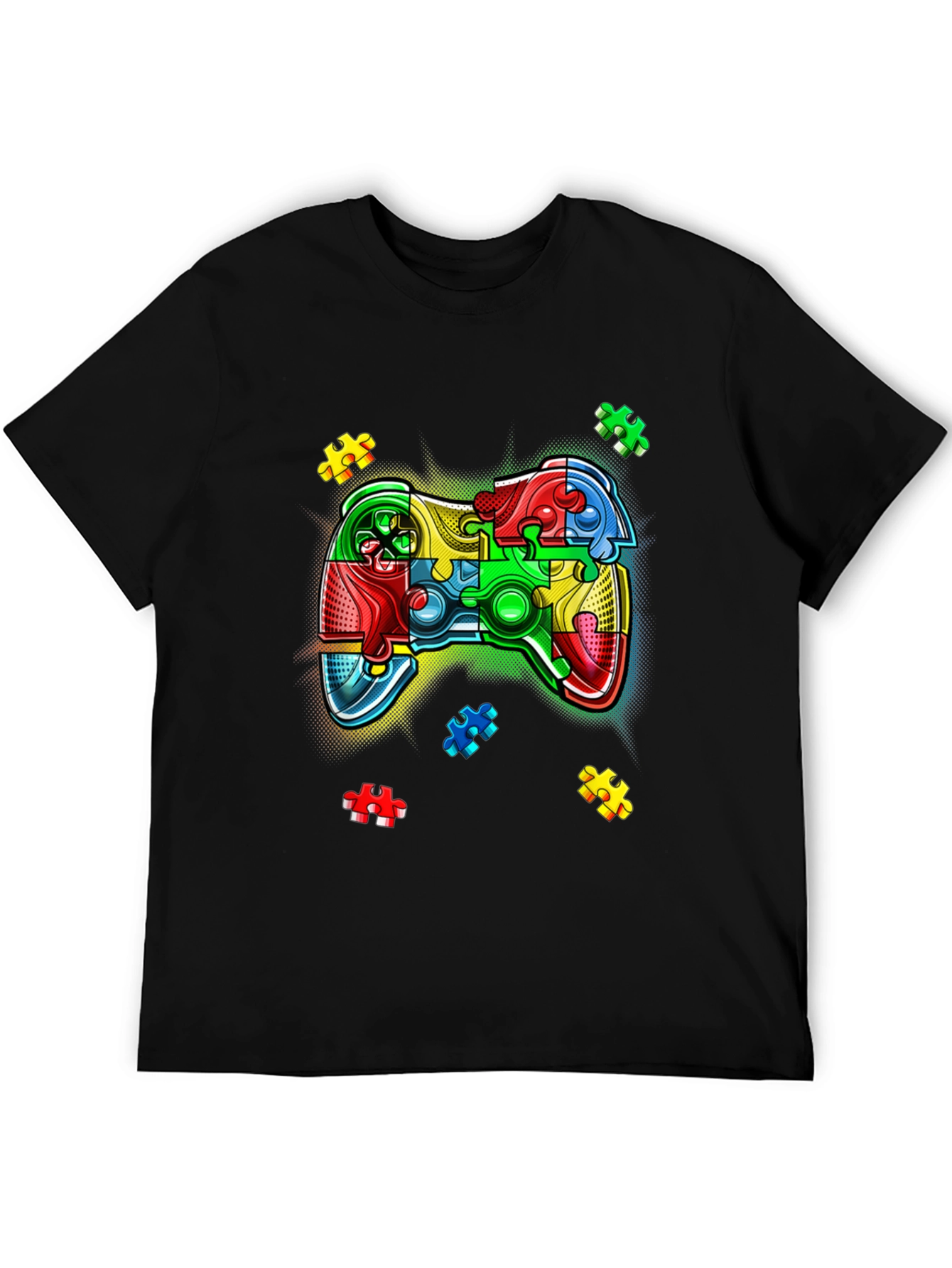 Puzzle Piece Game Controller Autism Awareness T-Shirt