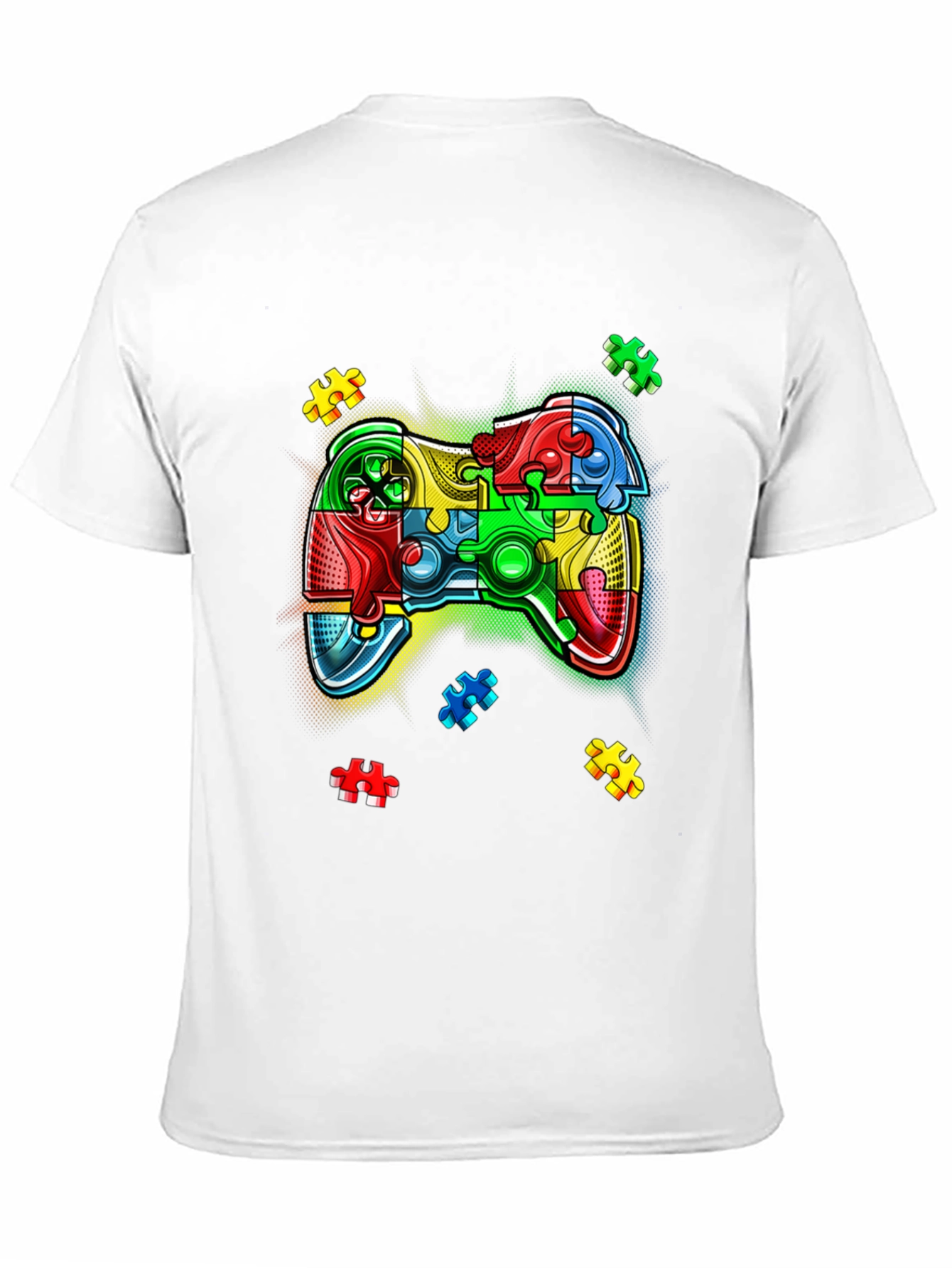 Puzzle Piece Game Controller Autism Awareness T-Shirt