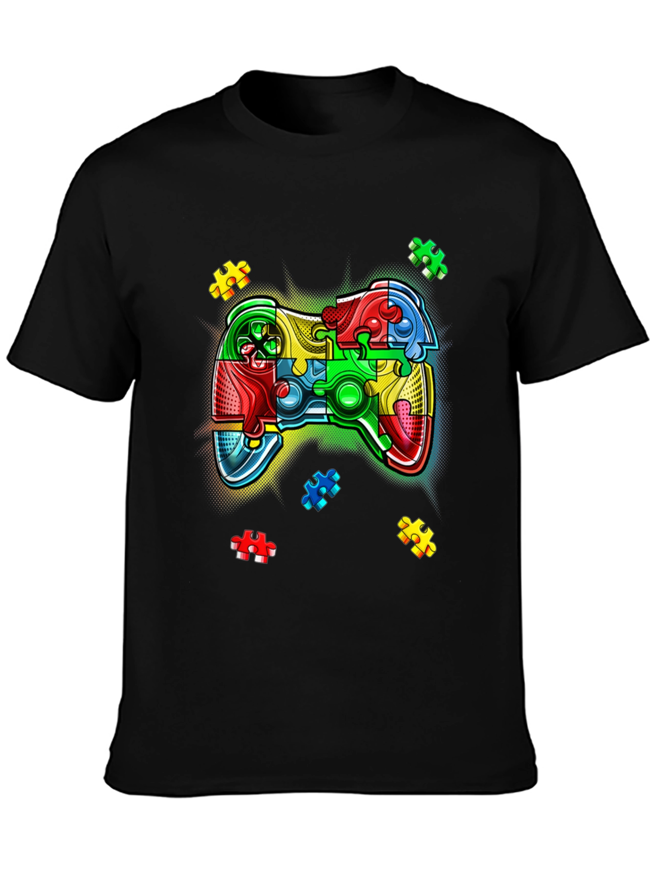 Puzzle Piece Game Controller Autism Awareness T-Shirt